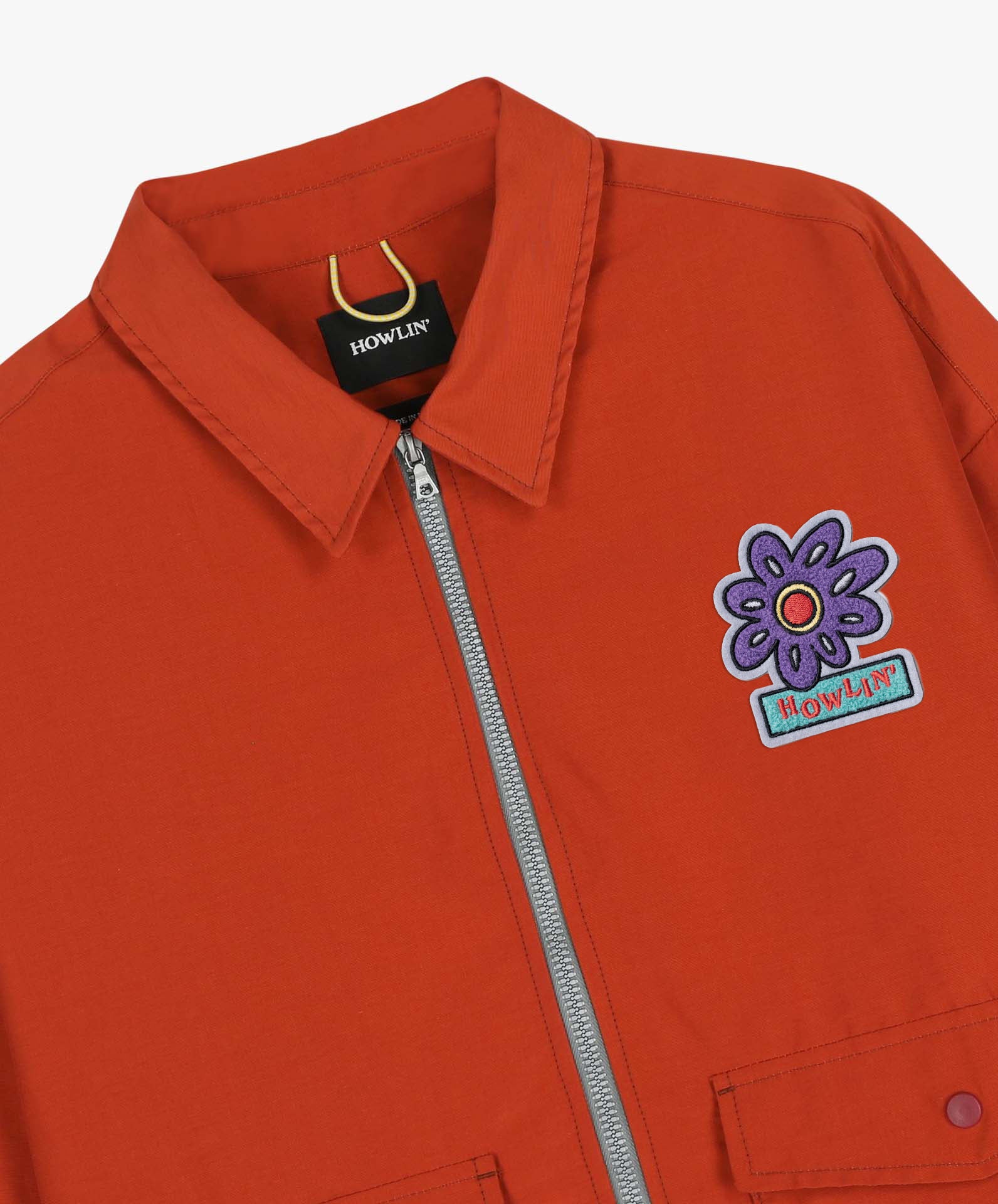 Boxy Swing Jacket - Howlin’ Flower - Reddish