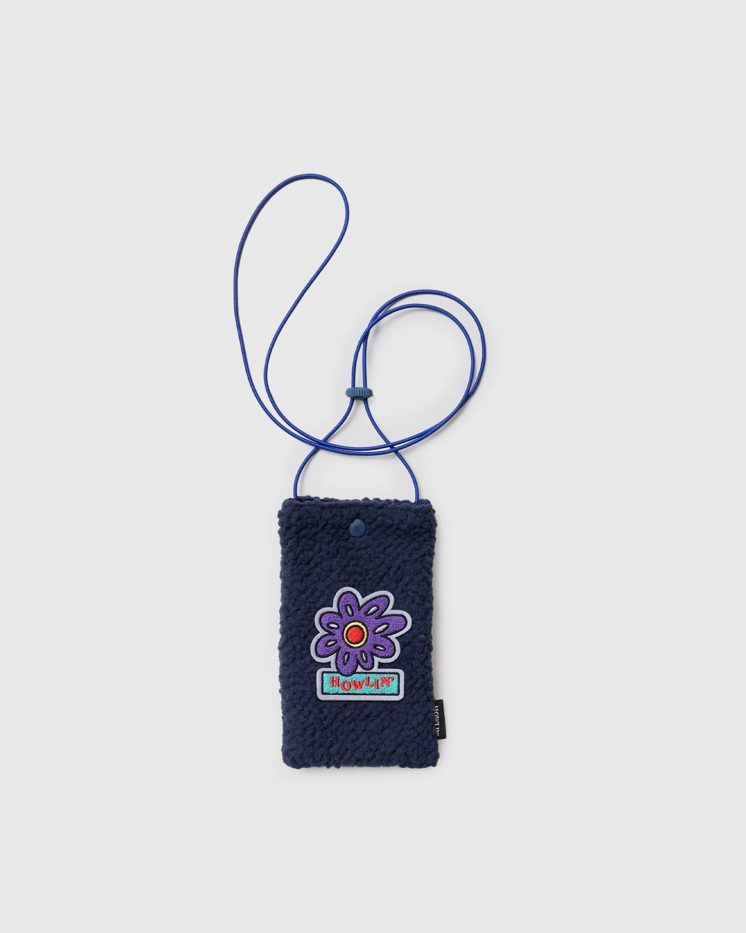 Howlin’ Flower Pouch - Recycled Shearling Navy