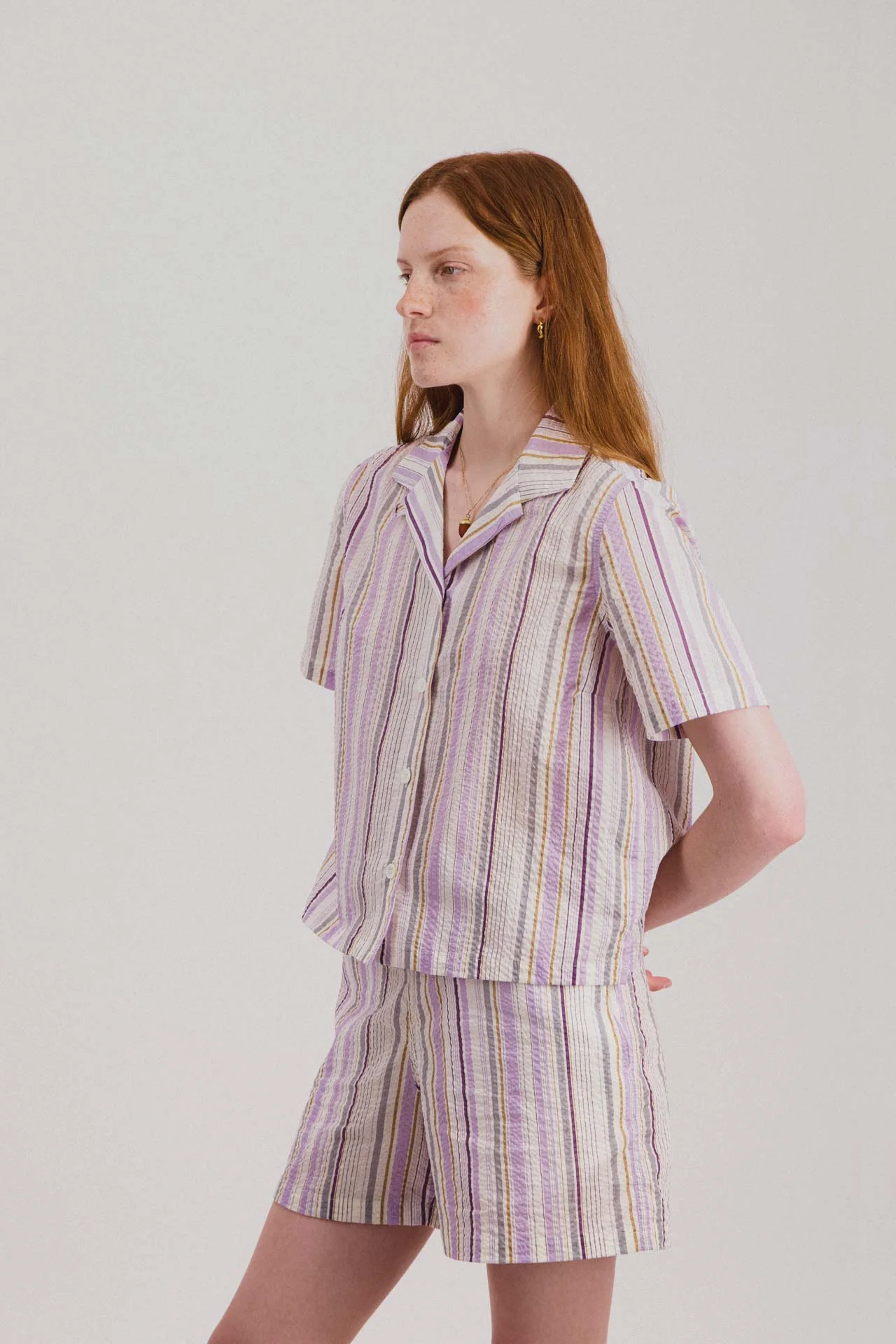 Cocktails for the Girls shirt - Fantasy - Violet Stripes (Women)