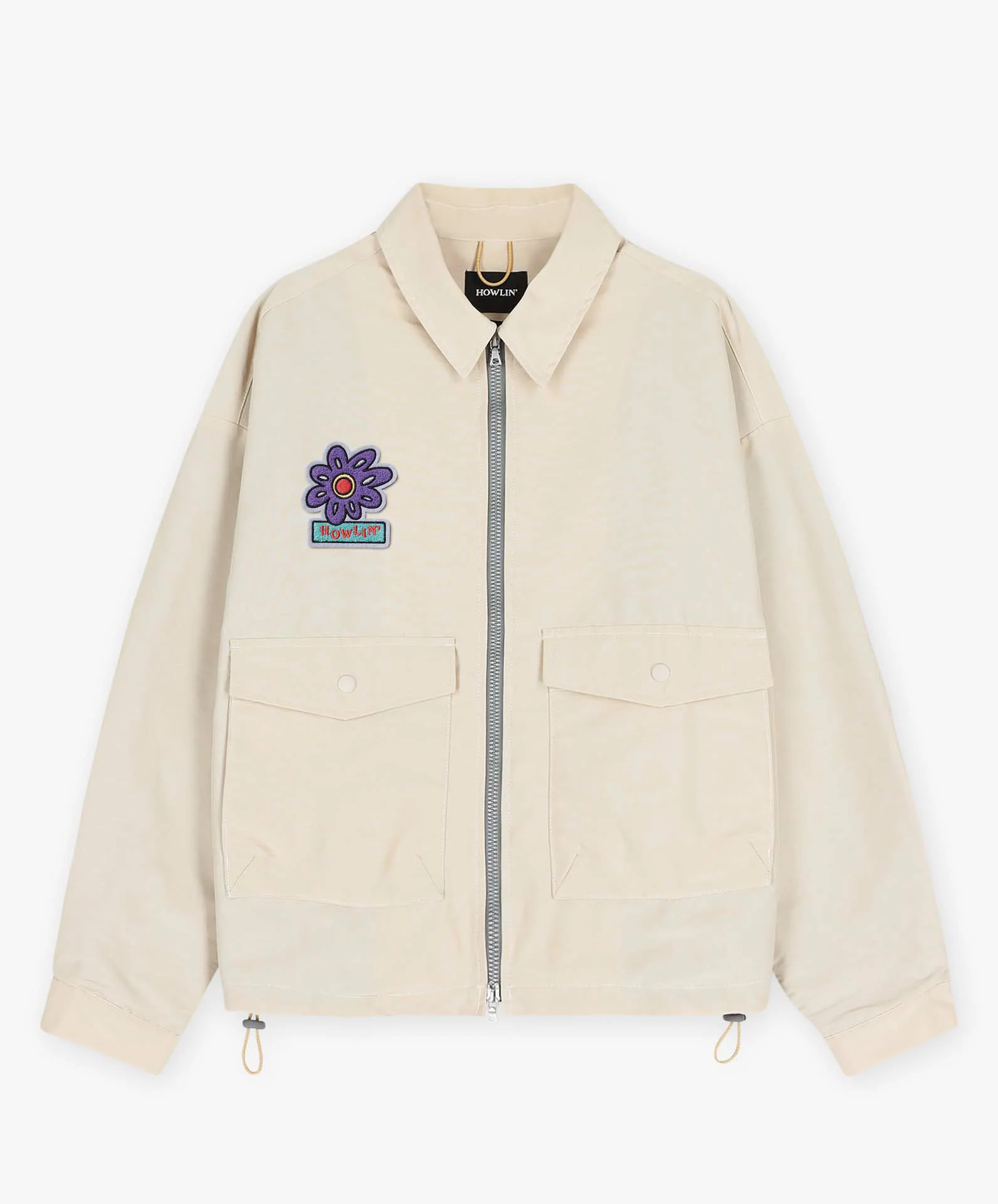 Boxy Swing Jacket For Women - Howlin’ Flower - Cream (Women)