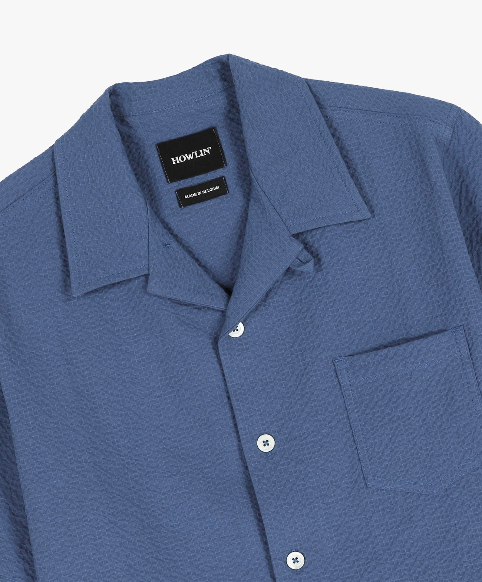 Cocktail Shirt - Seersucker - Blue