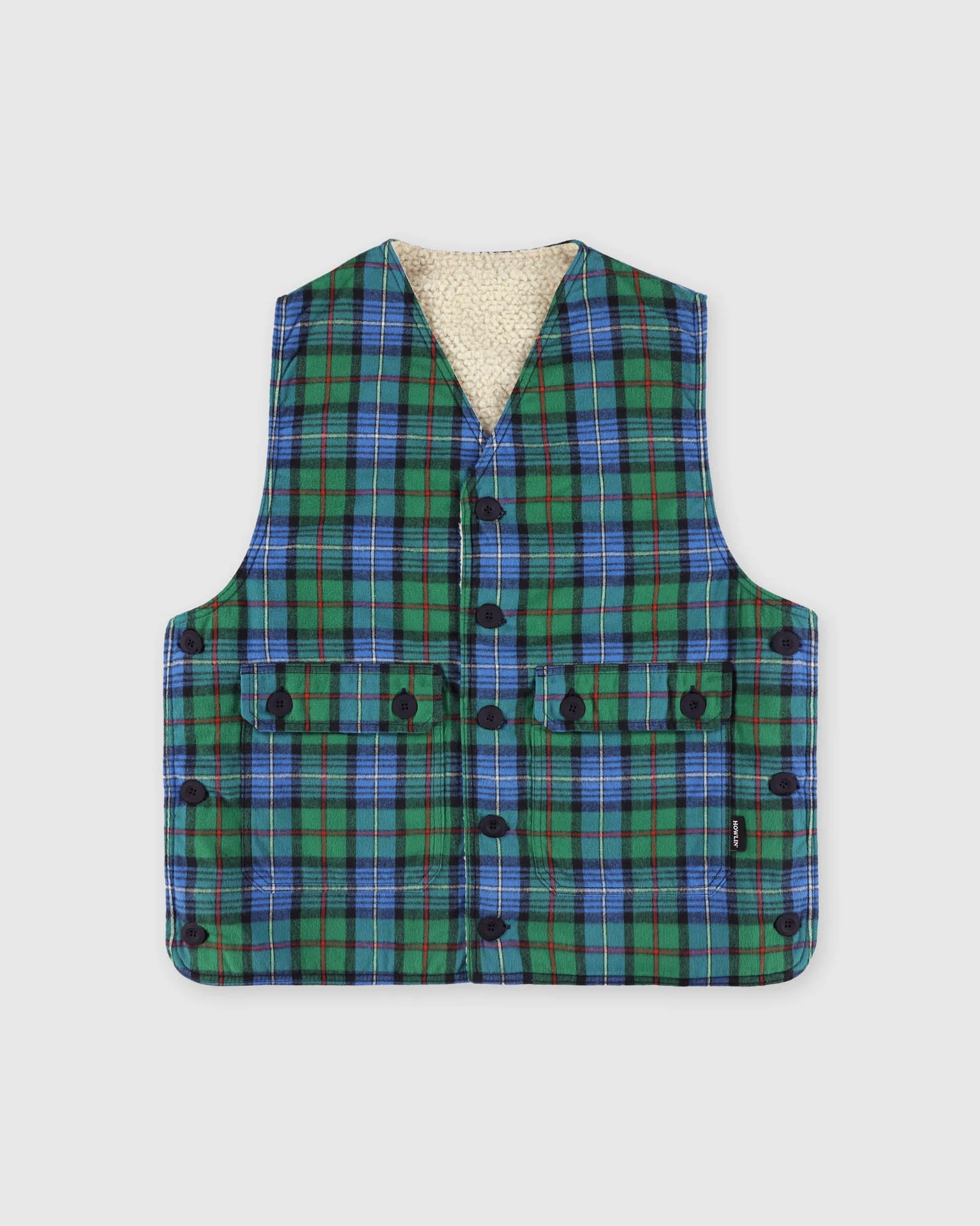 Cosmic Vest - Tartan - Blue