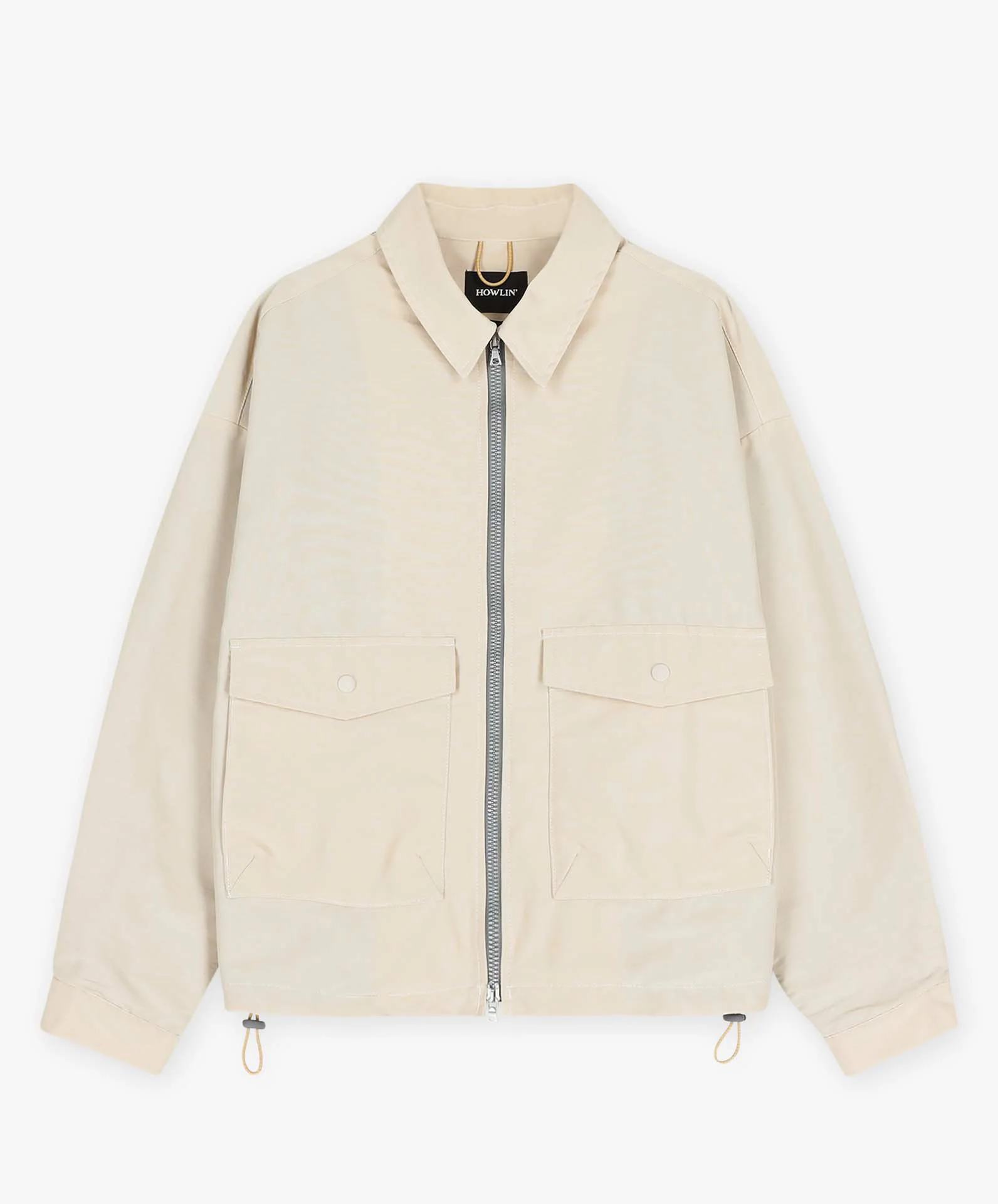 Boxy Swing Jacket For Women - Water Repellent Nylon - Cream (Women)