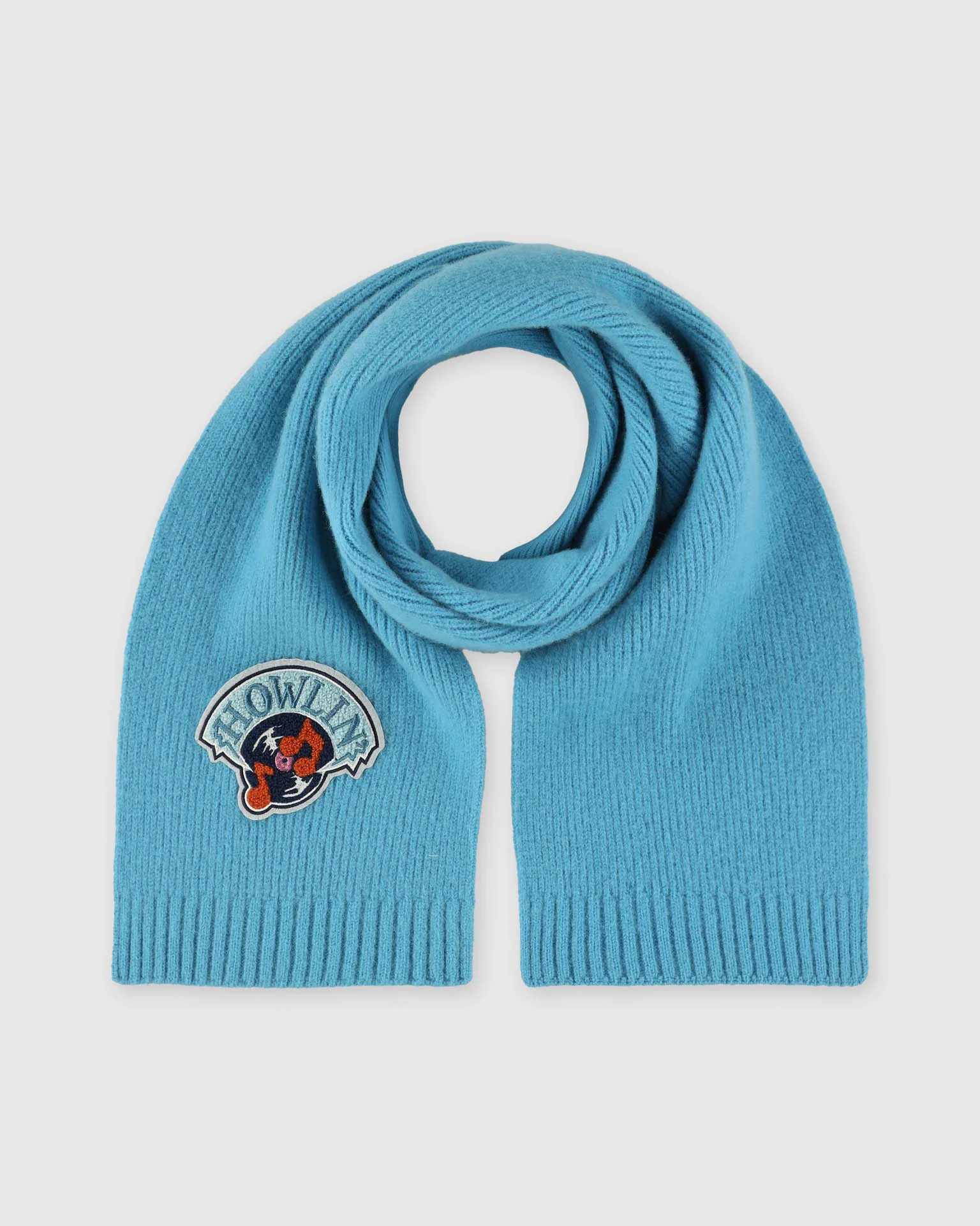 Howlin’ Music Badge Scarf - Aquamarine