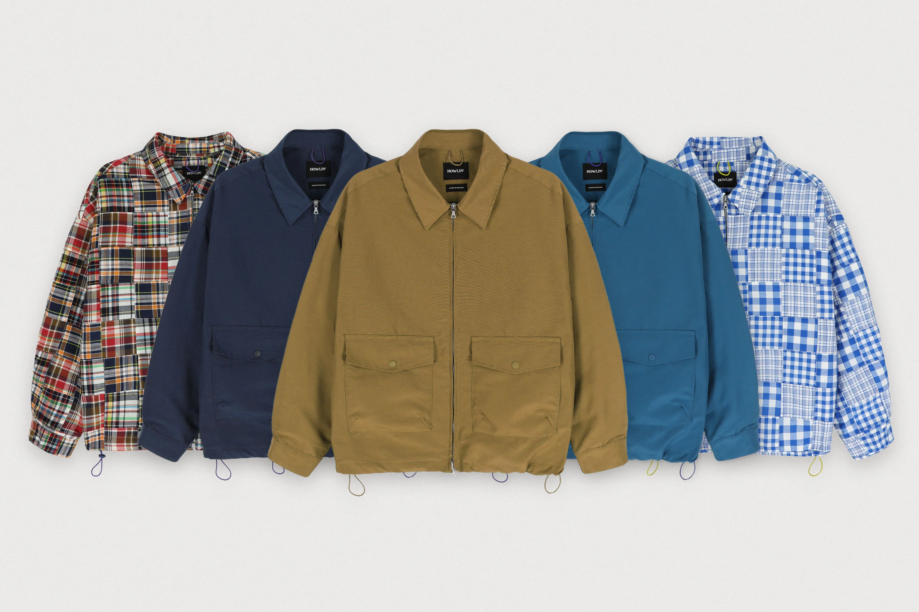 Boxy Swing Jacket - Blue Madras Patchwork