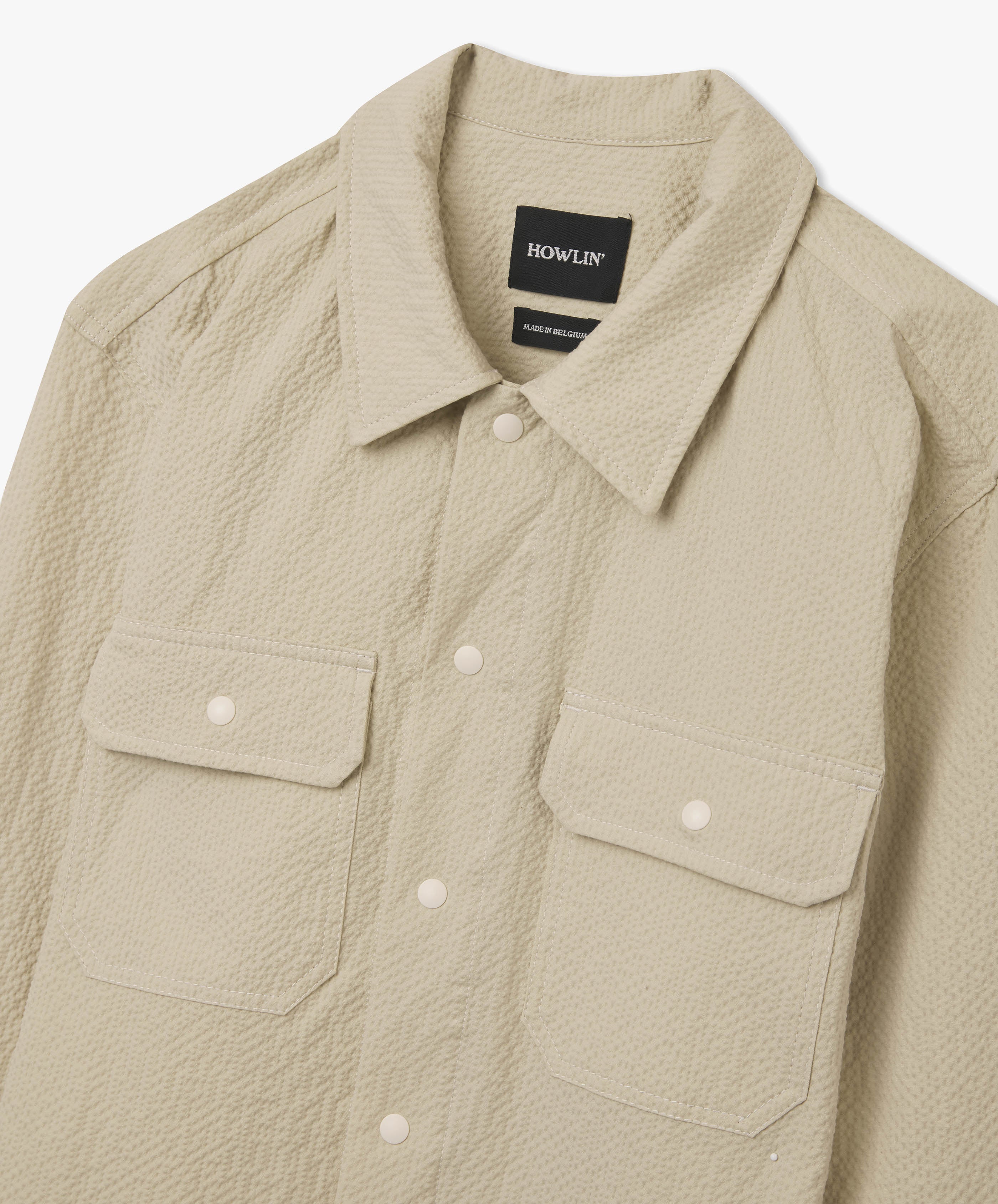 Magic Work Shirt - Ecru Seersucker