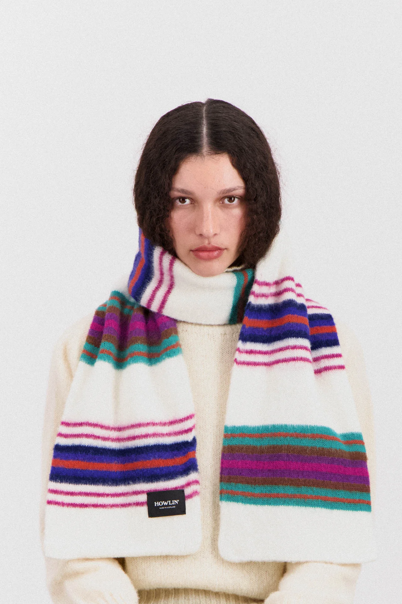 College Fun Scarf - Ecru