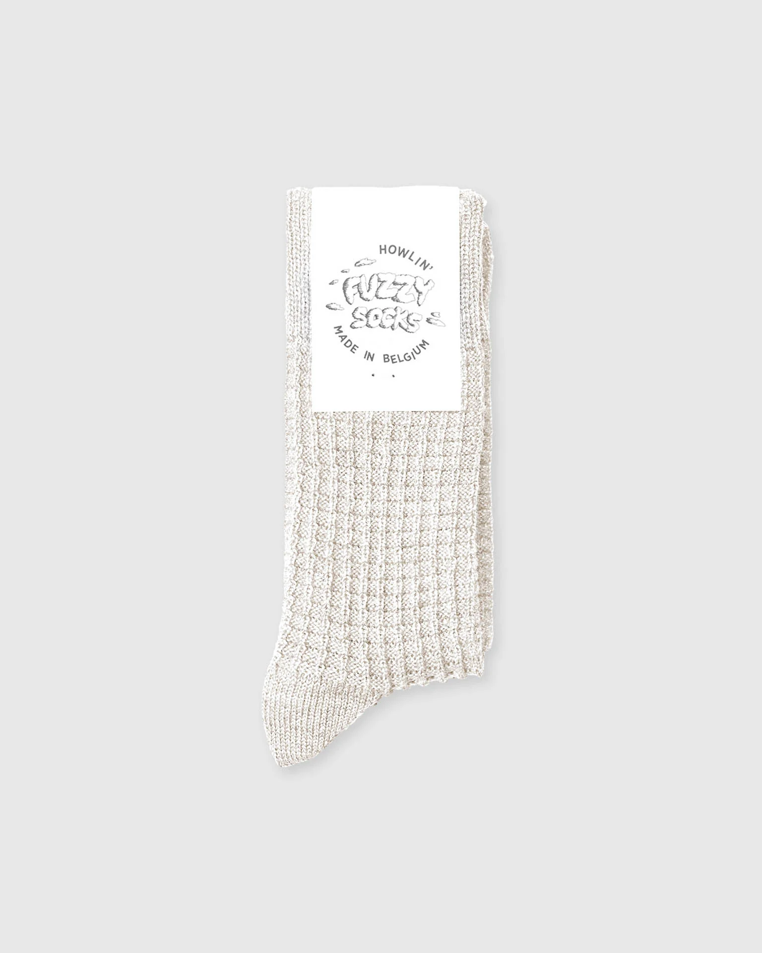 Fuzzy Waffle Socks - Ecru