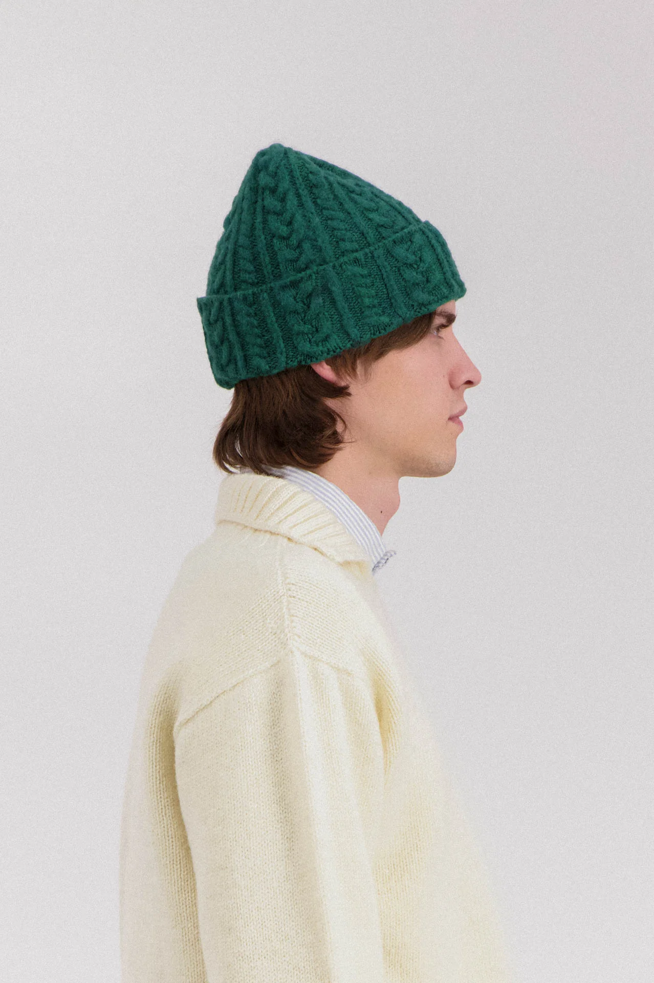 Cable Festival Hat - Green Dream
