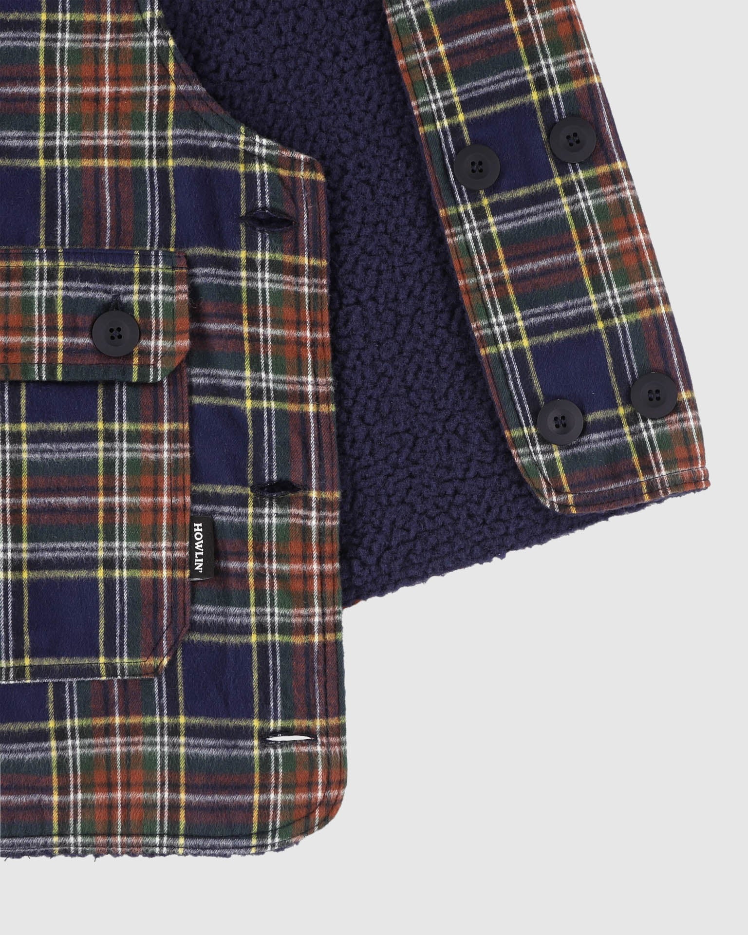 Cosmic Vest - Tartan - Navy