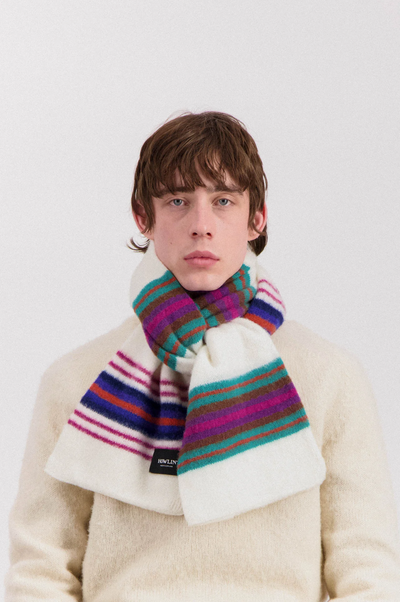 College Fun Scarf - Ecru