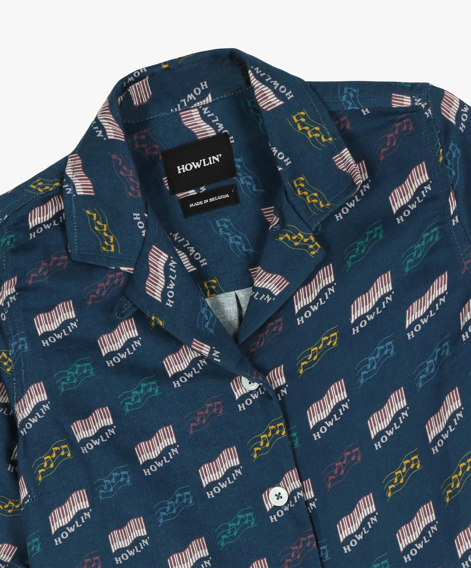 Cocktails For The Girls Please Shirt - Azzuro Howlin' Piano Hemp Print (Women)