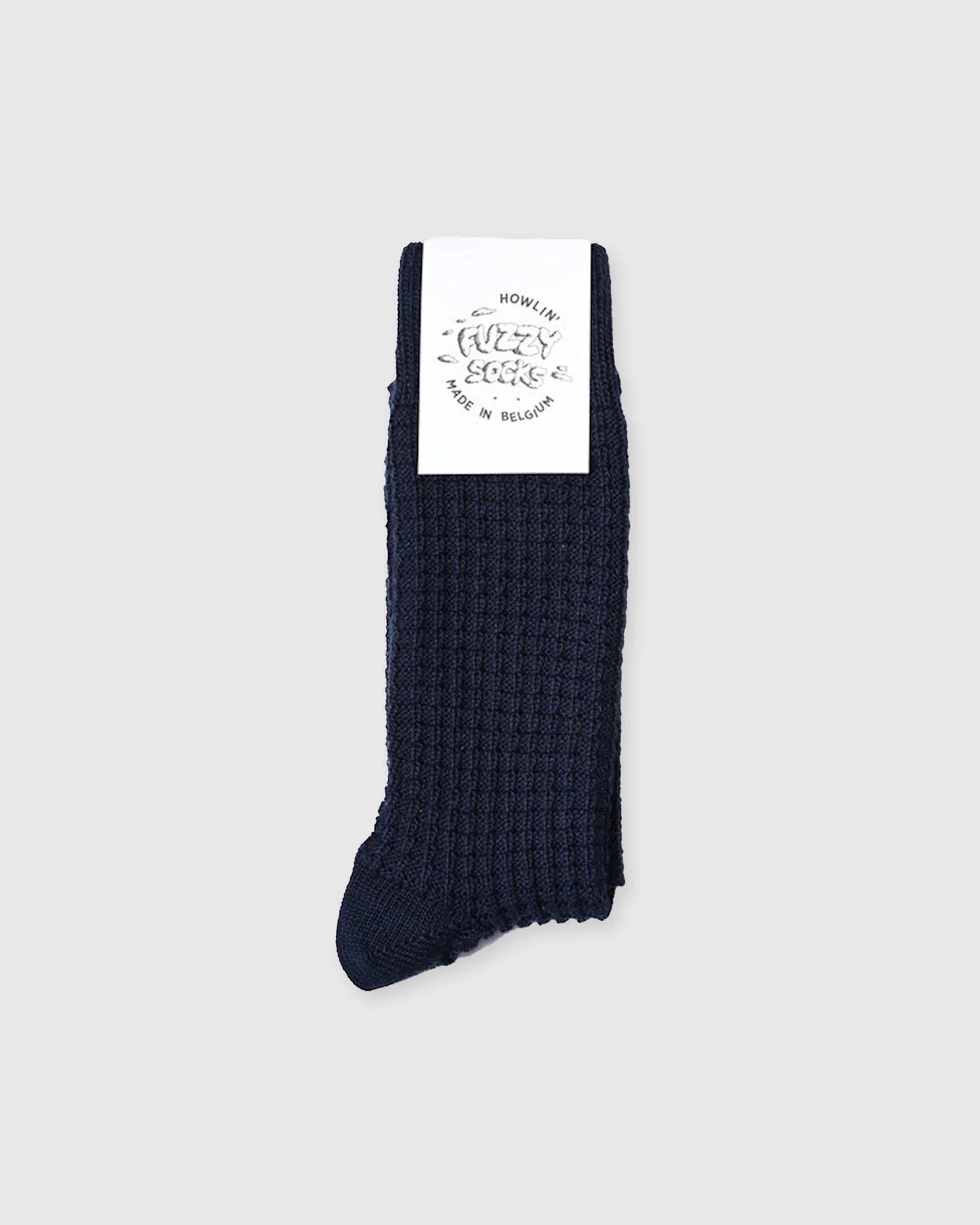 Fuzzy Waffle Socks - Navy