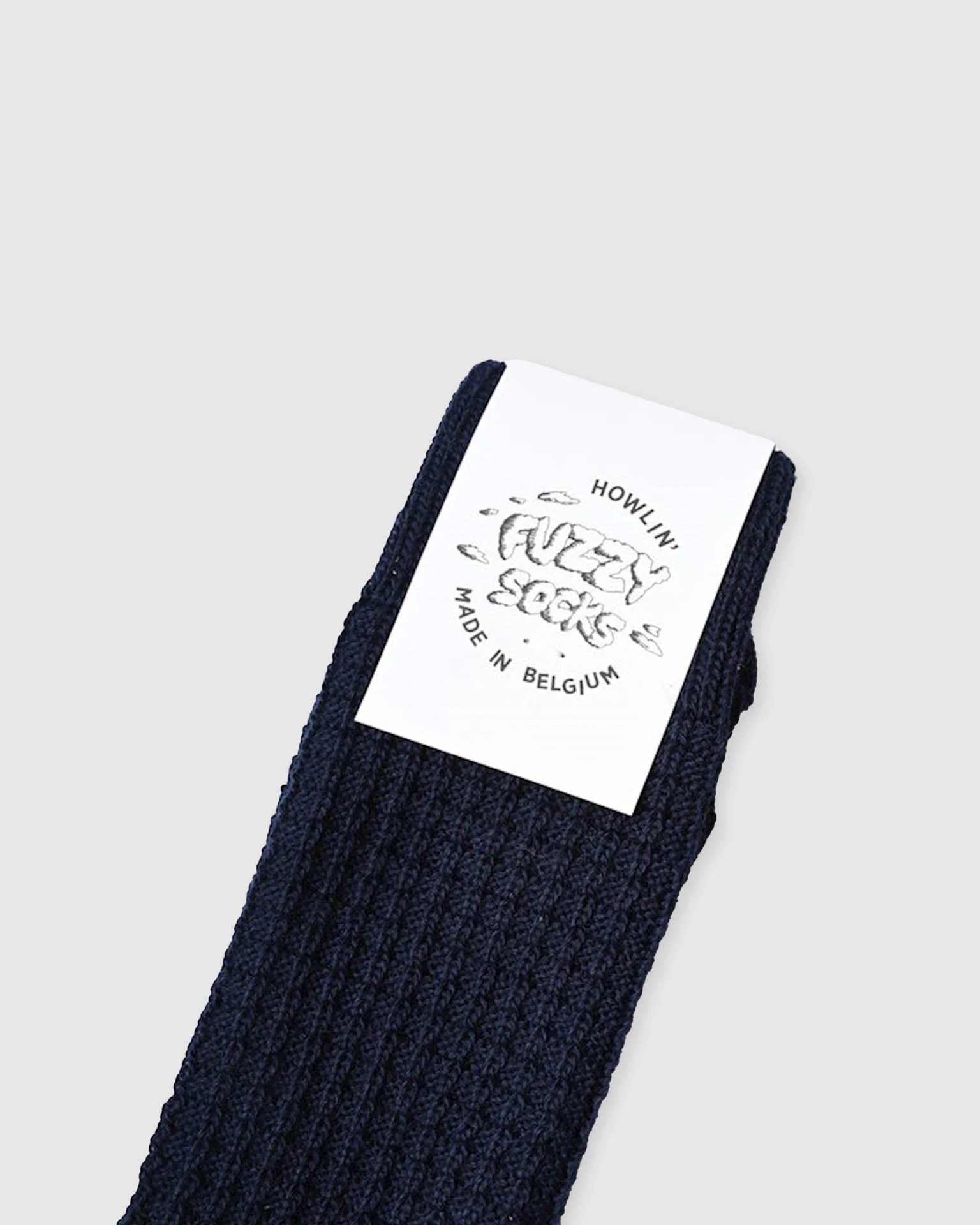 Fuzzy Waffle Socks - Navy
