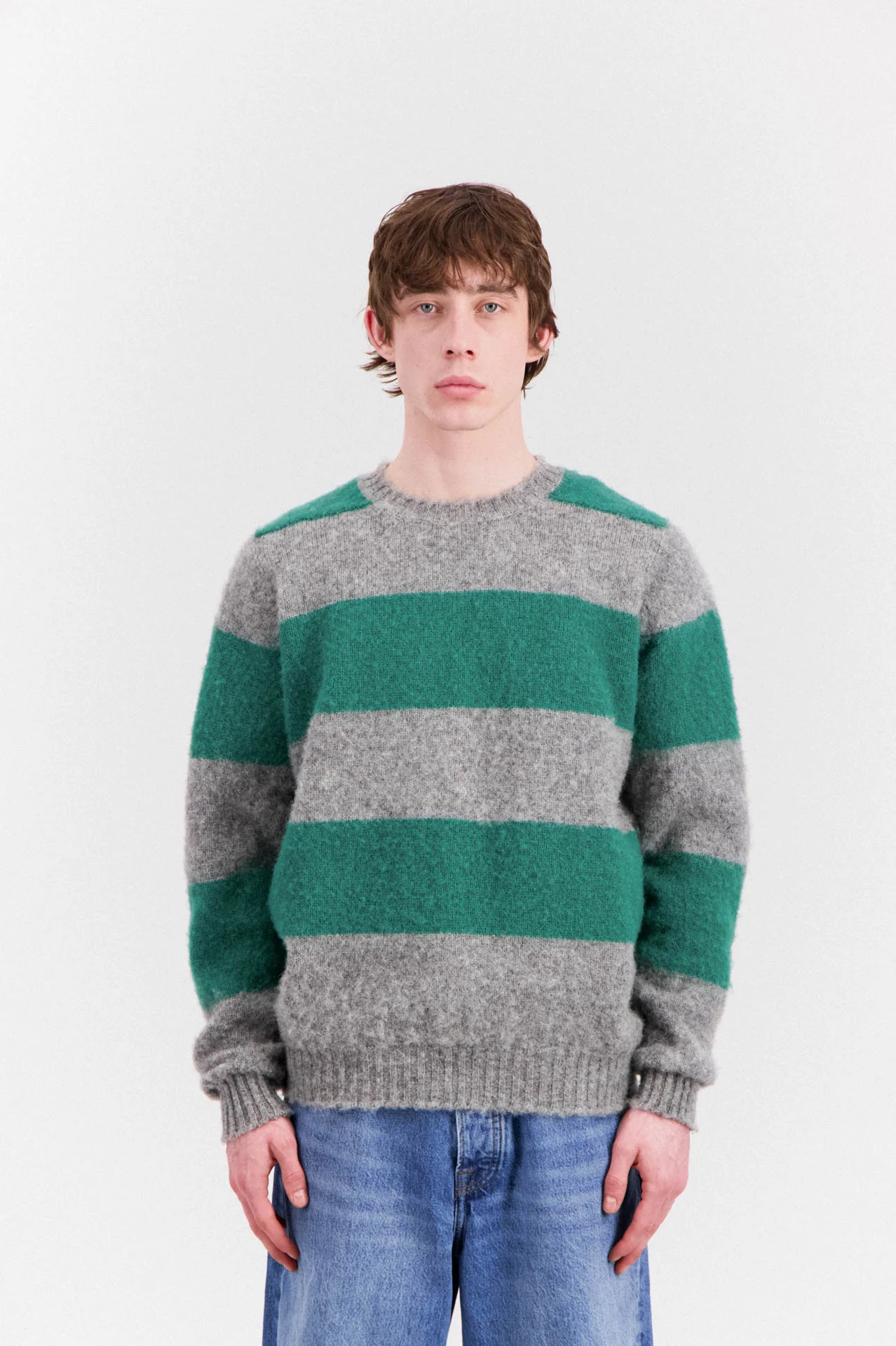 Shaggy Bear - Chunky Stripes - Metal Eyes