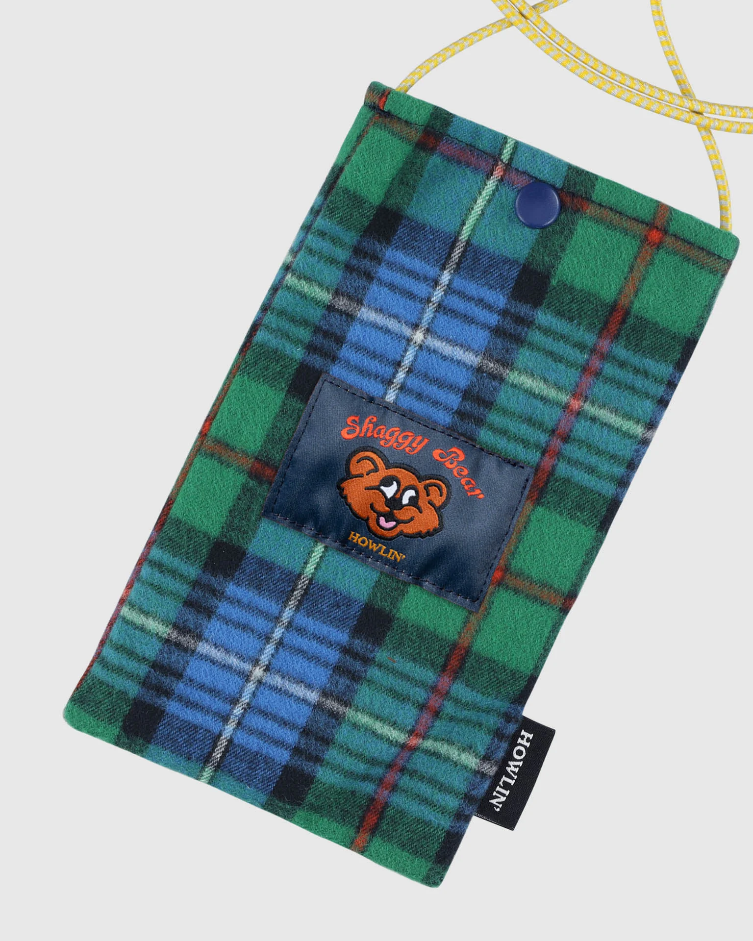 Magic Pouch Bag - Tartan - Shaggy Bear - Blue