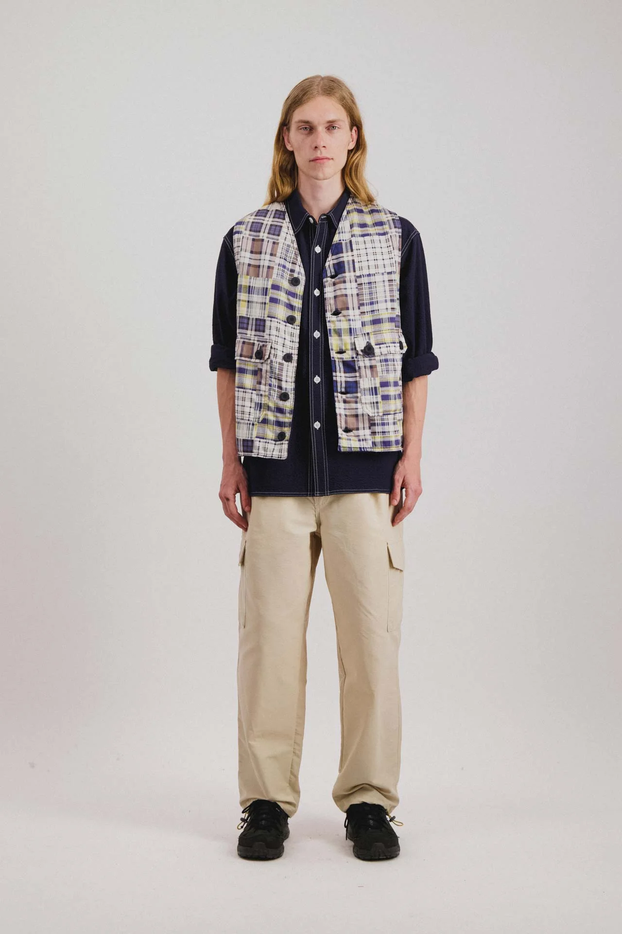 Cosmic Vest - Blue Madras Mix