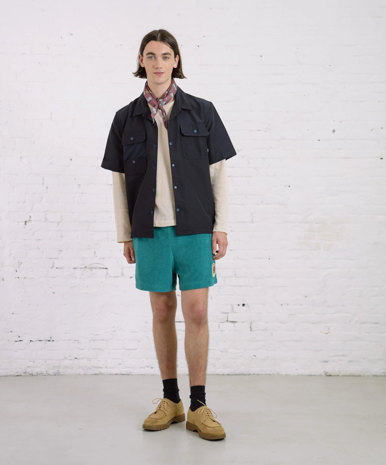 Cosmic Safari Shirt - Navy Water Repellent Nylon