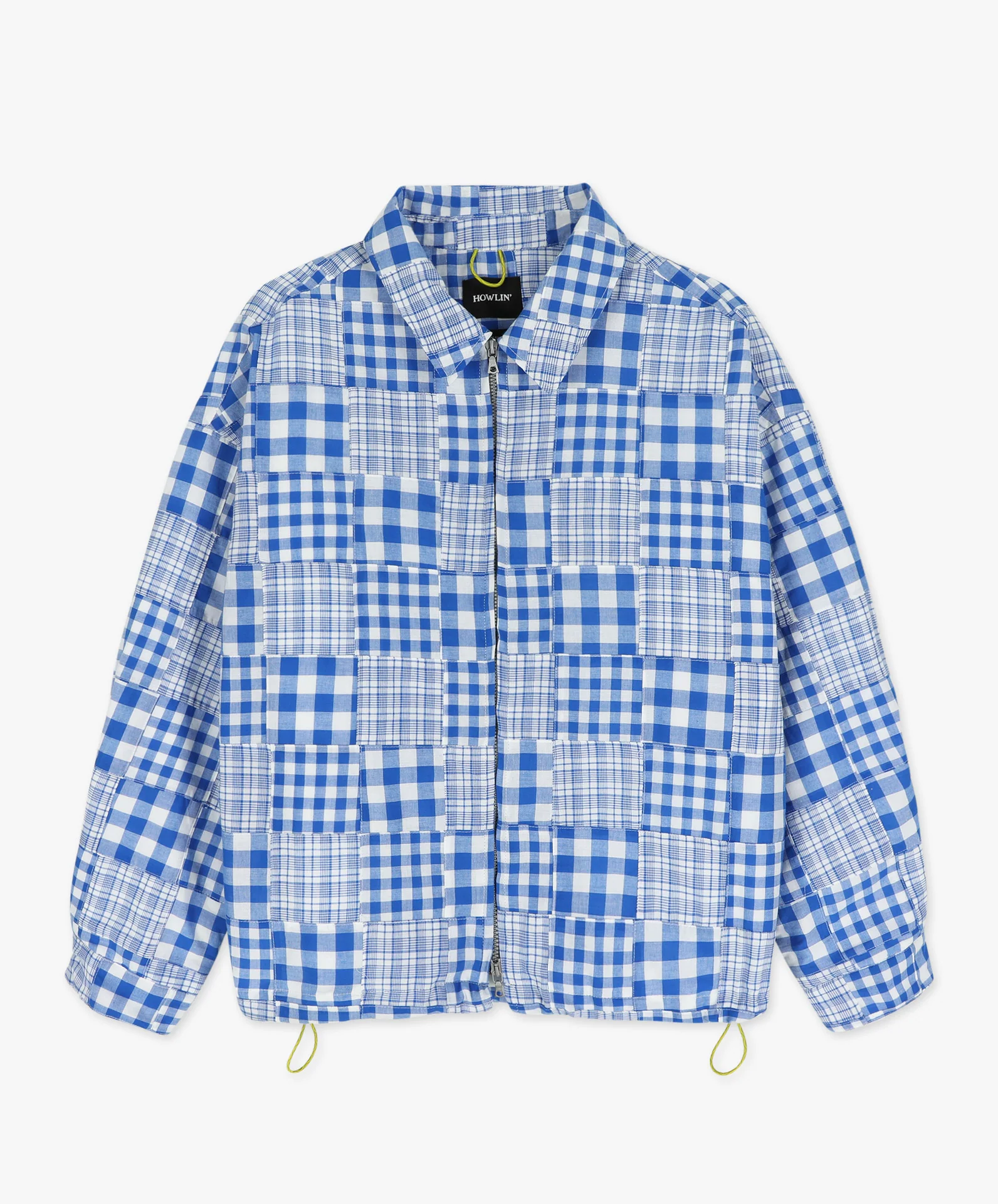 Boxy Swing Jacket - Blue Madras Patchwork