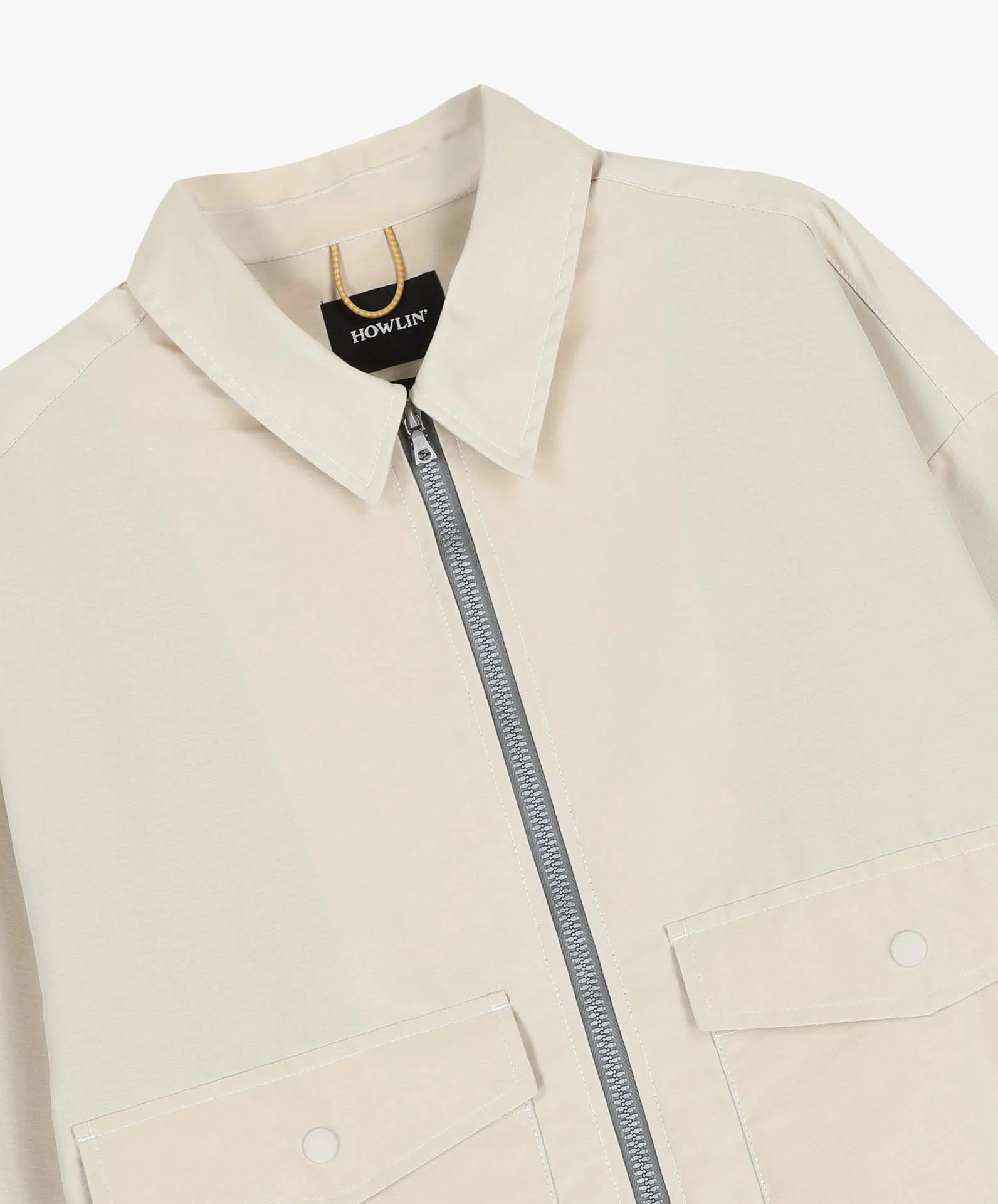 Boxy Swing Jacket For Women - Water Repellent Nylon - Cream (Women)