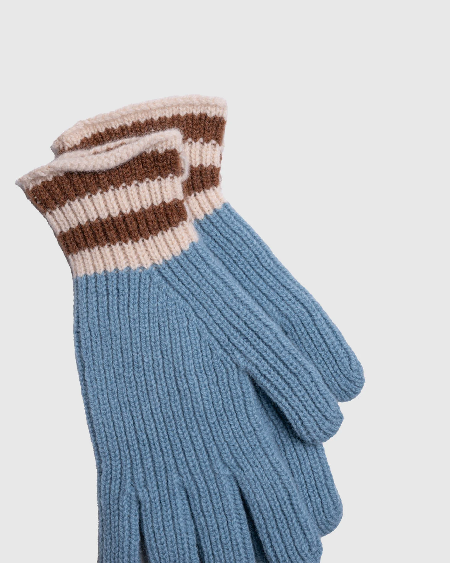 Love My Ribbed Gloves - Soft Blue