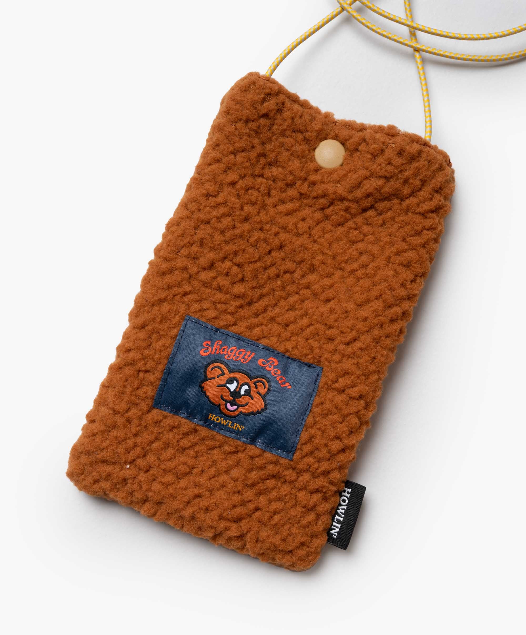 Shaggy Bear Pouch - Recycled Shearling Cognac