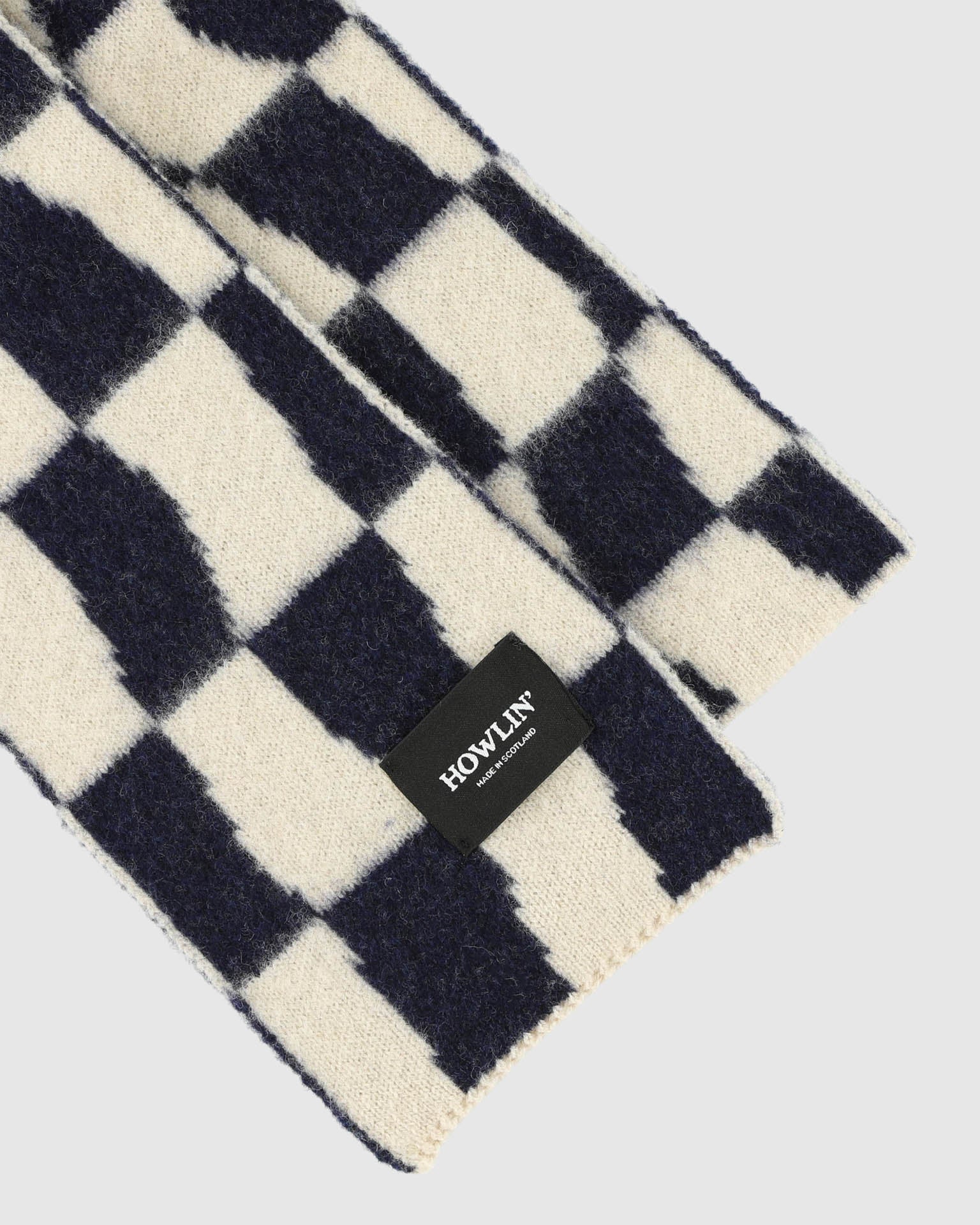 Mini Checkerboard Scarf - Navy