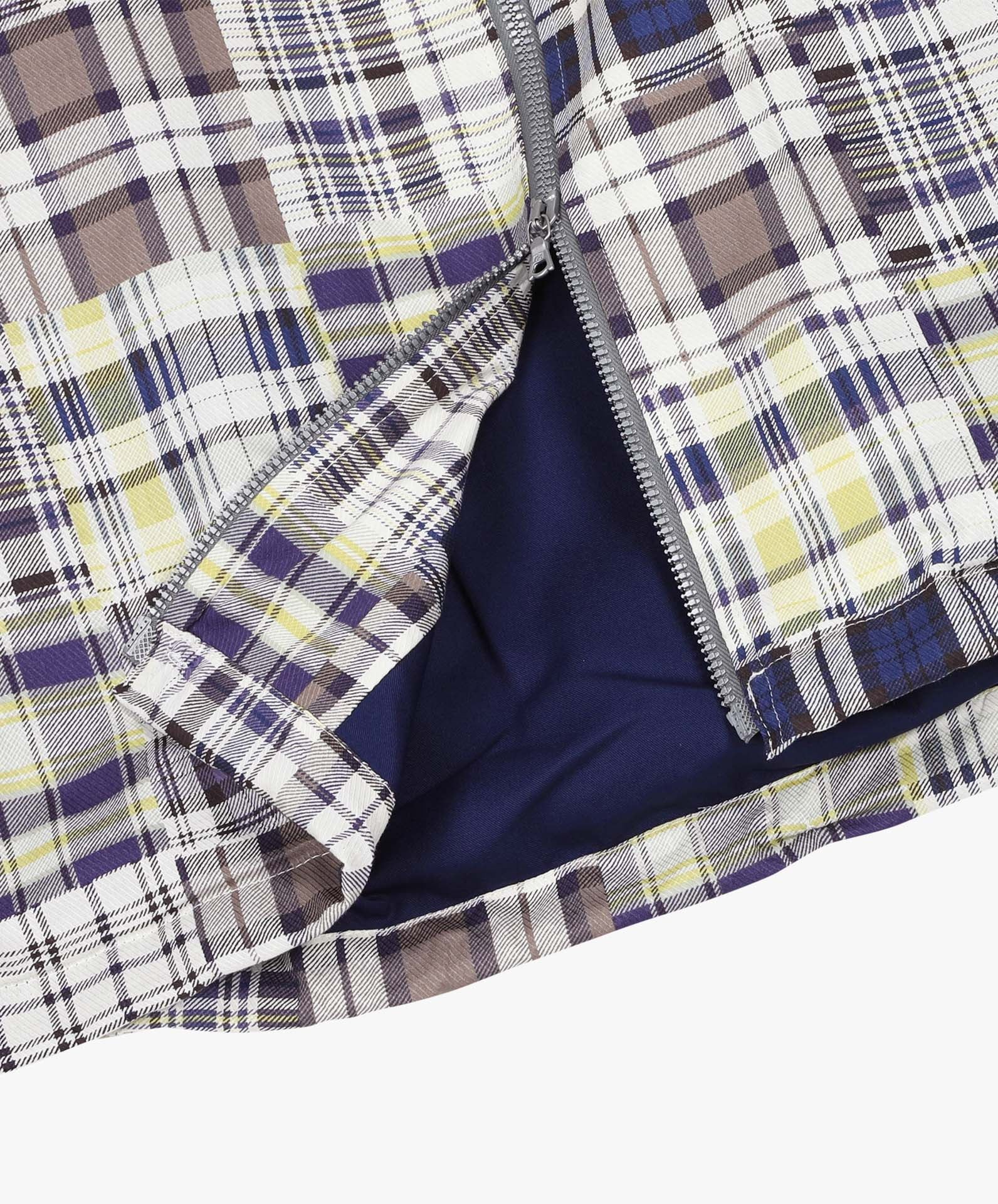 Boxy Swing Jacket - Fantasy - Blue Madras Mix