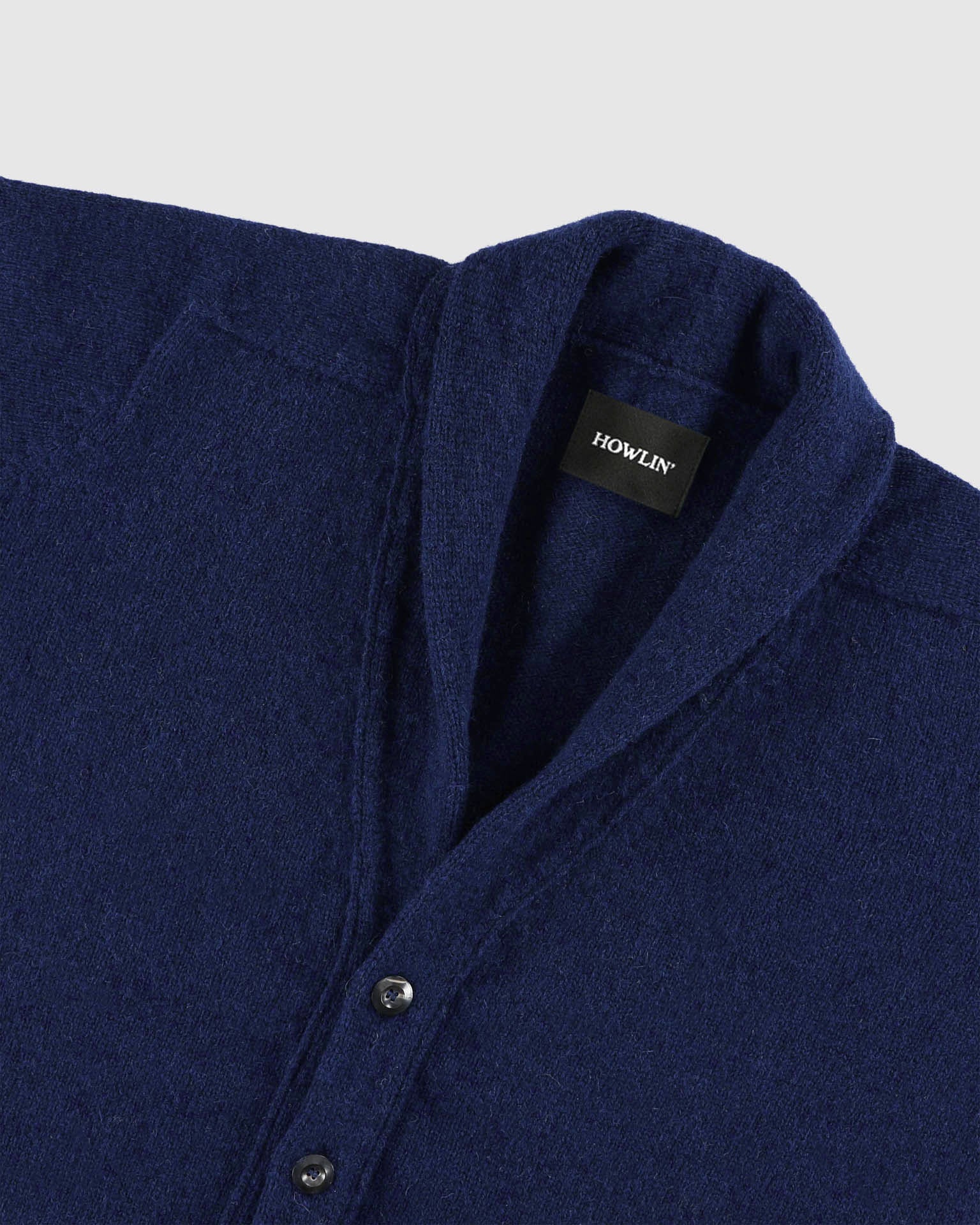 Shaggy Bear - Shawl Cardigan - Deep Blue