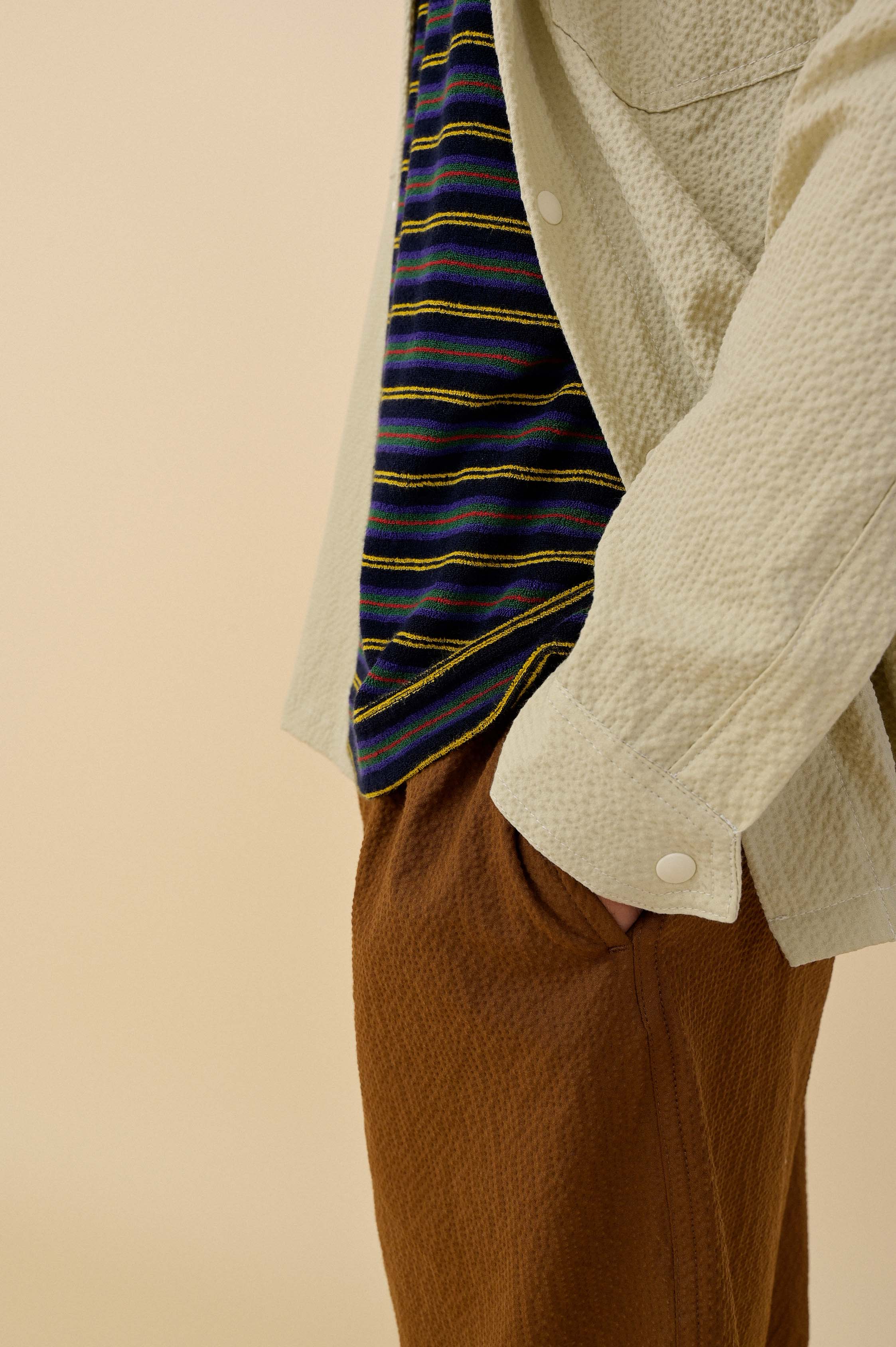 Magic Work Shirt - Ecru Seersucker