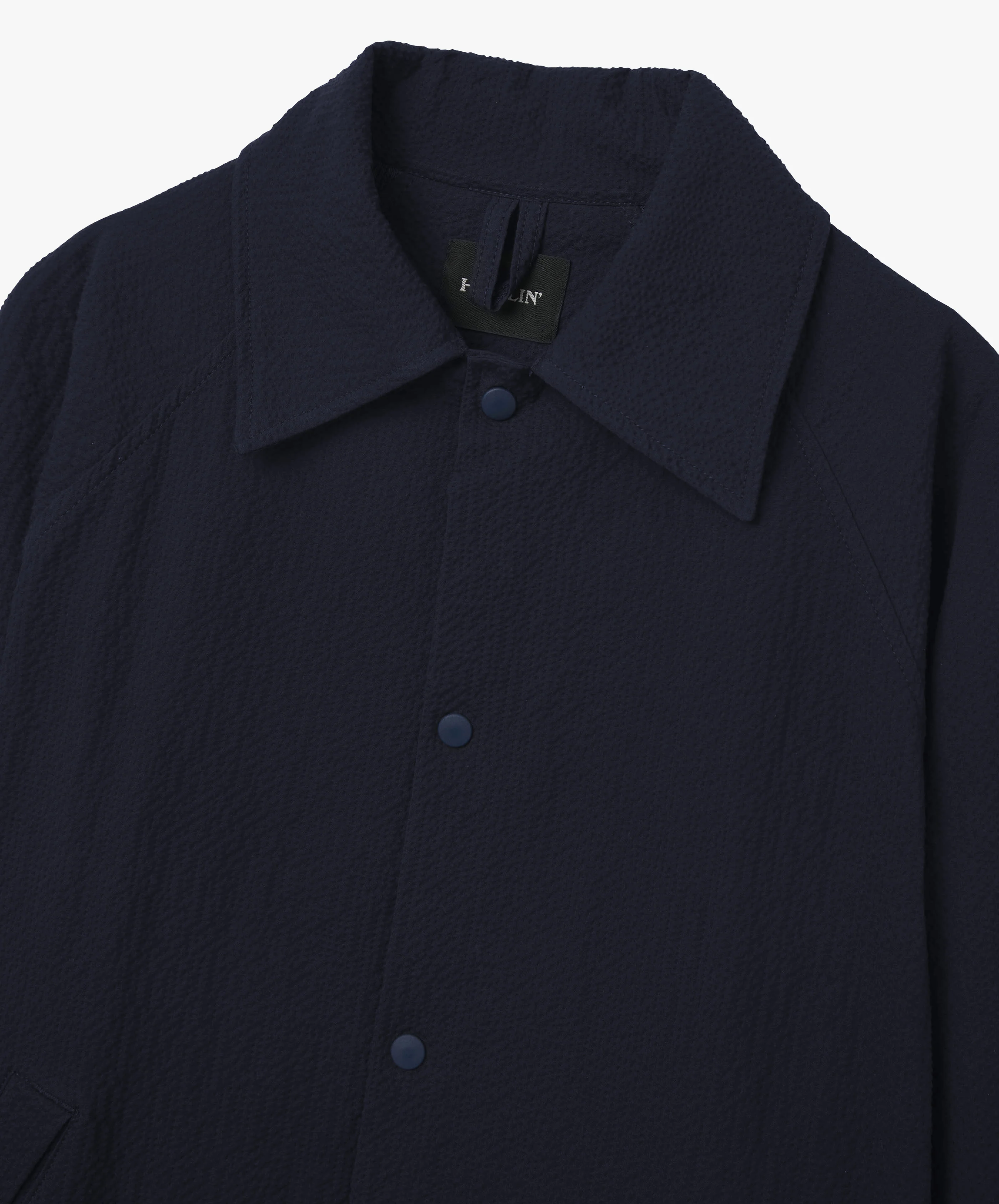 Coach Your Jacket - Navy Seersucker