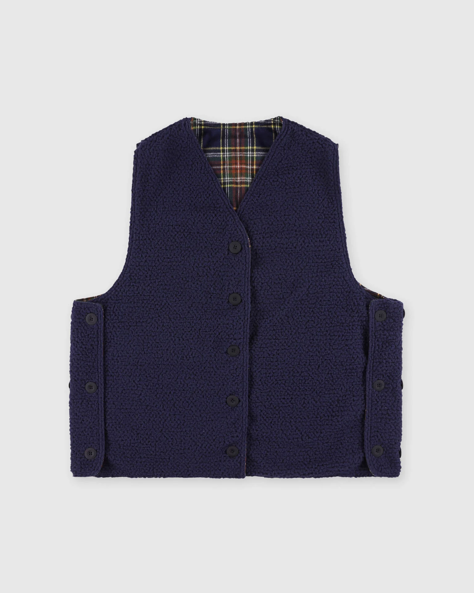 Cosmic Vest - Tartan - Navy
