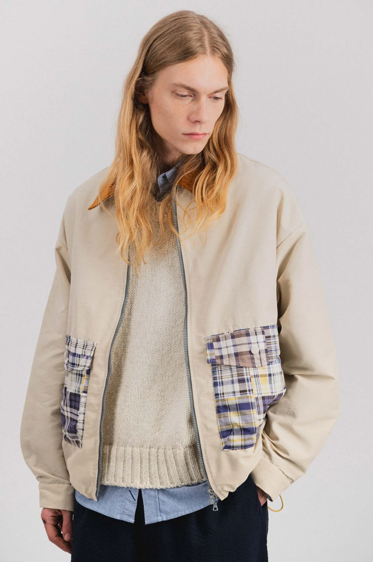 Boxy Swing Jacket - Mixup - Cream Mix