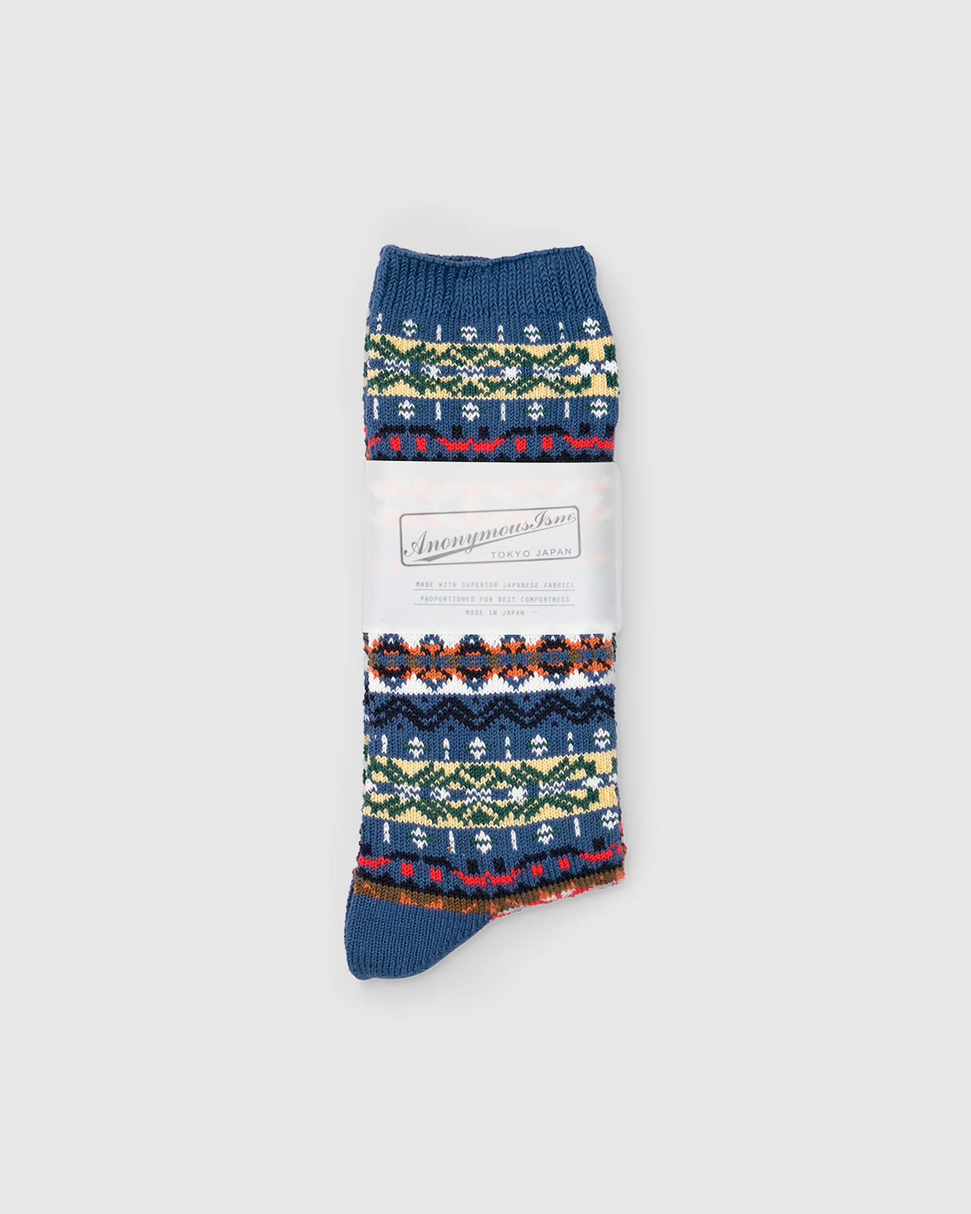 Fairisle Socks - Indigo