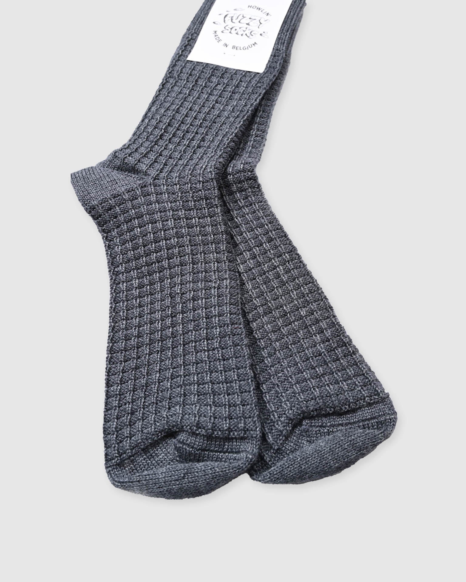 Fuzzy Waffle Socks - Grey