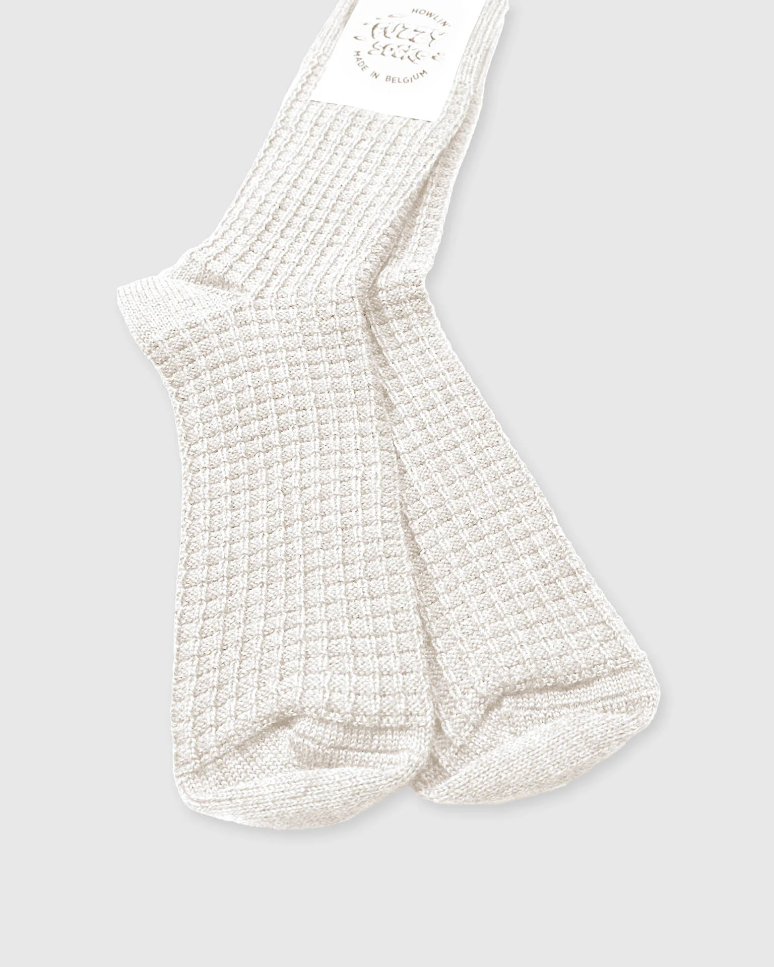Fuzzy Waffle Socks - Ecru