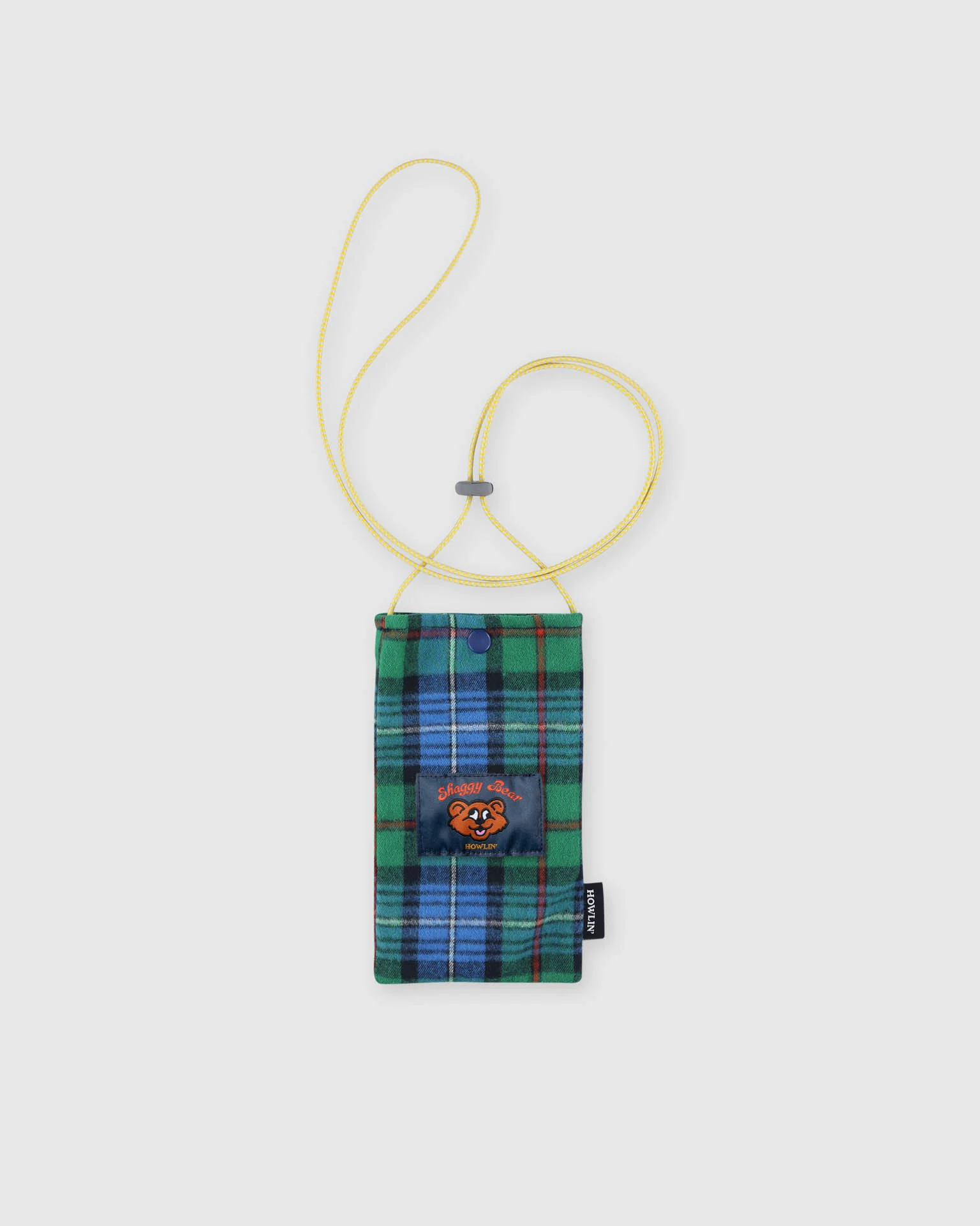 Magic Pouch Bag - Tartan - Shaggy Bear - Blue