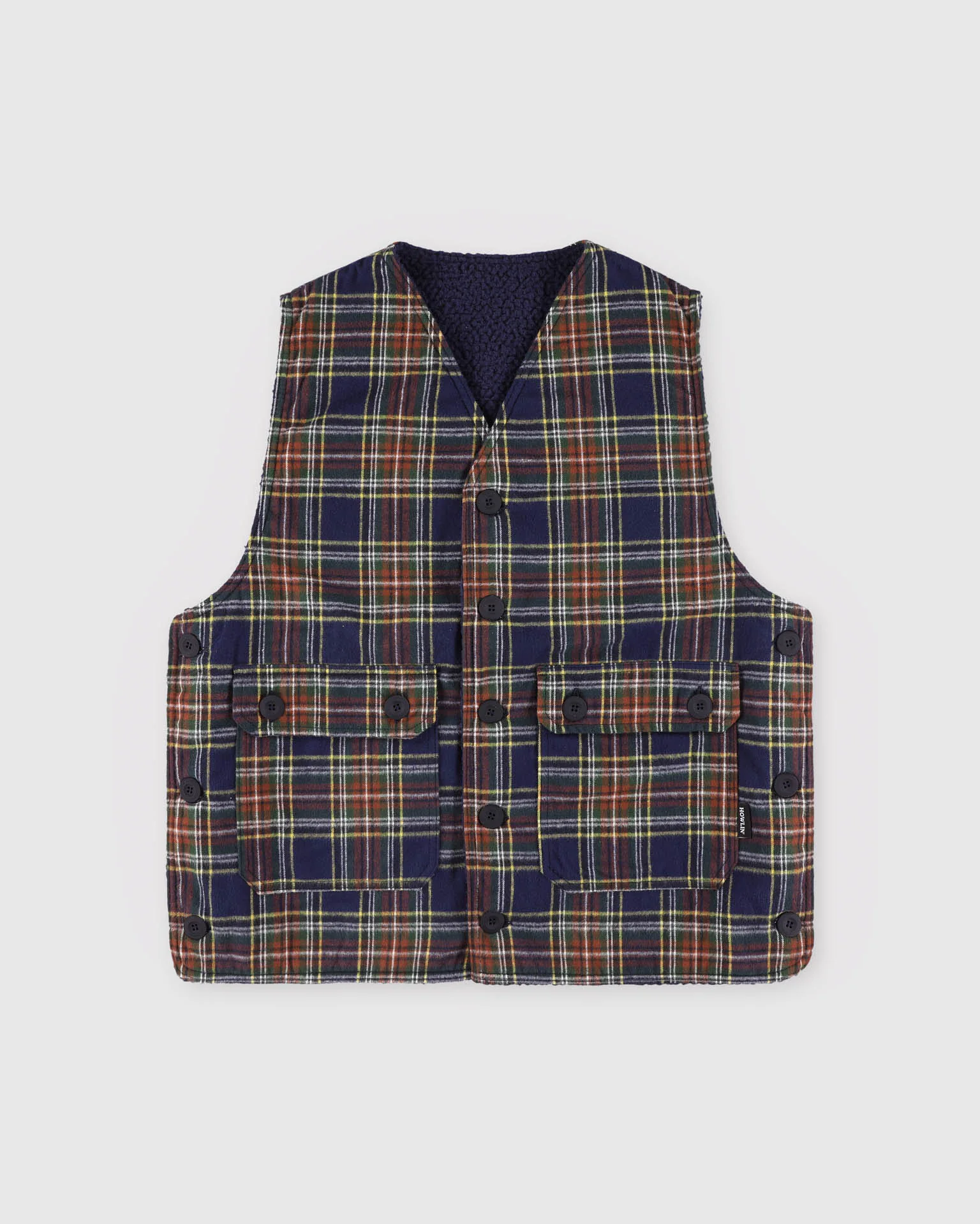 Cosmic Vest - Tartan - Navy