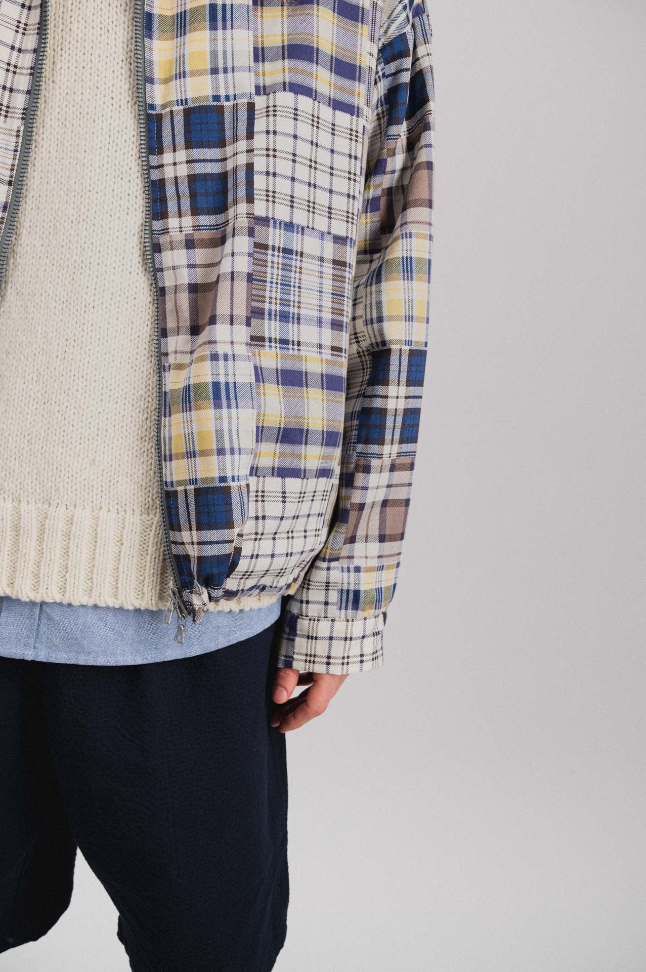 Boxy Swing Jacket - Fantasy - Blue Madras Mix