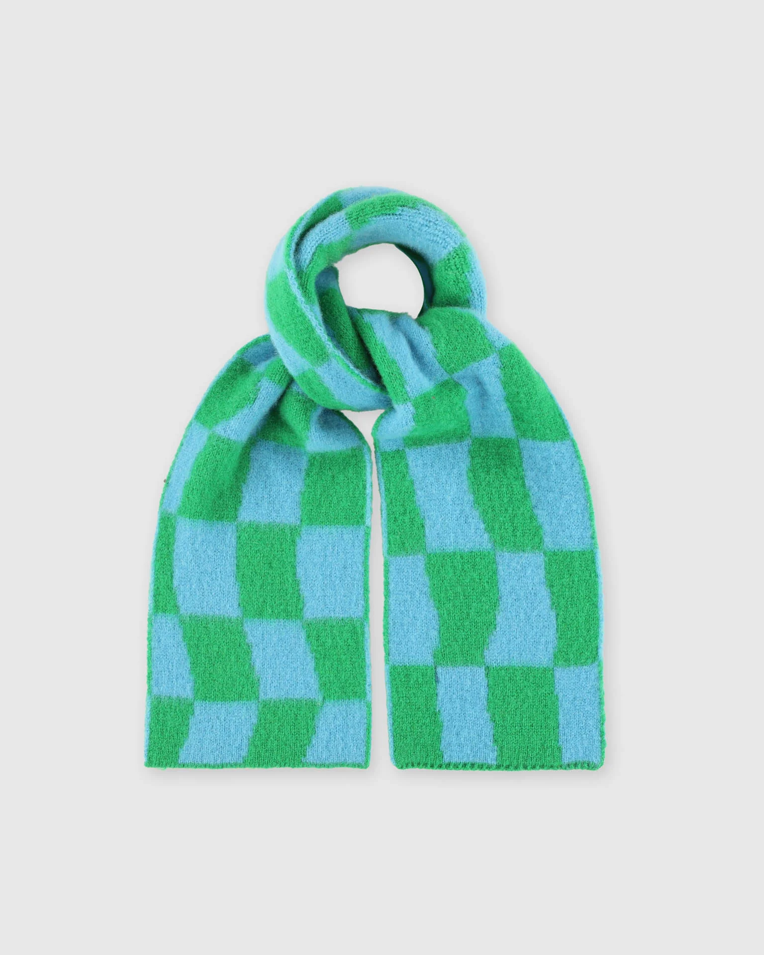 Mini Checkerboard Scarf - Green Delight