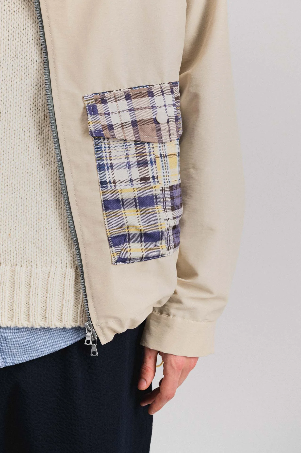 Boxy Swing Jacket - Mixup - Cream Mix