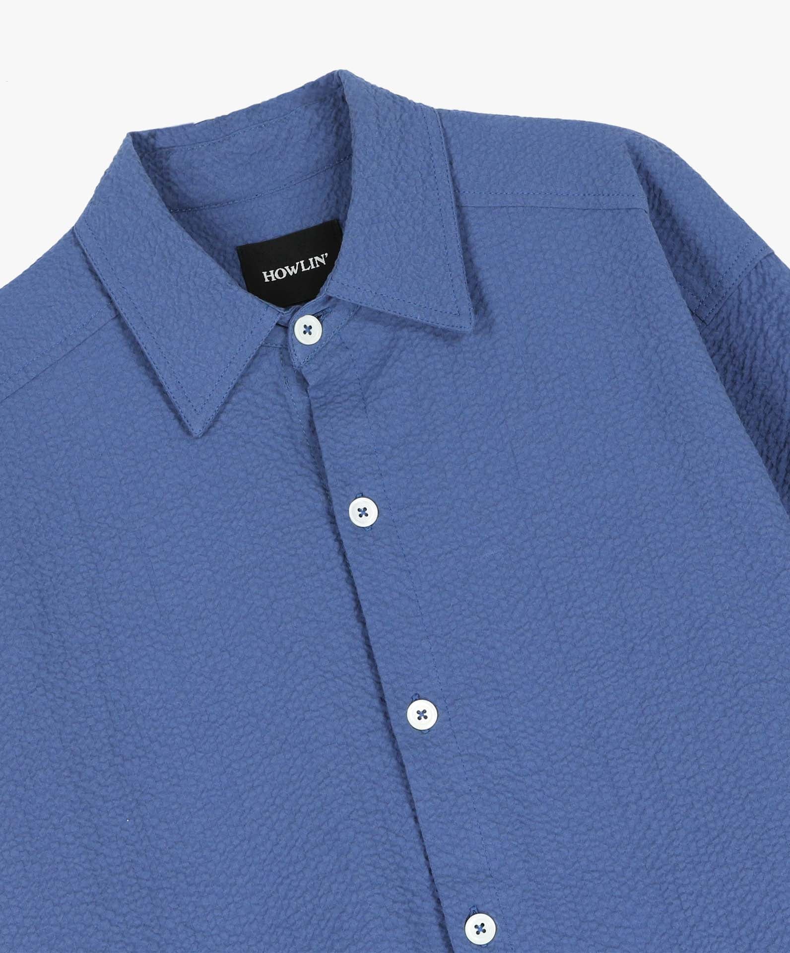 Big Lovely Shirt - Seersucker - Blue (Women)