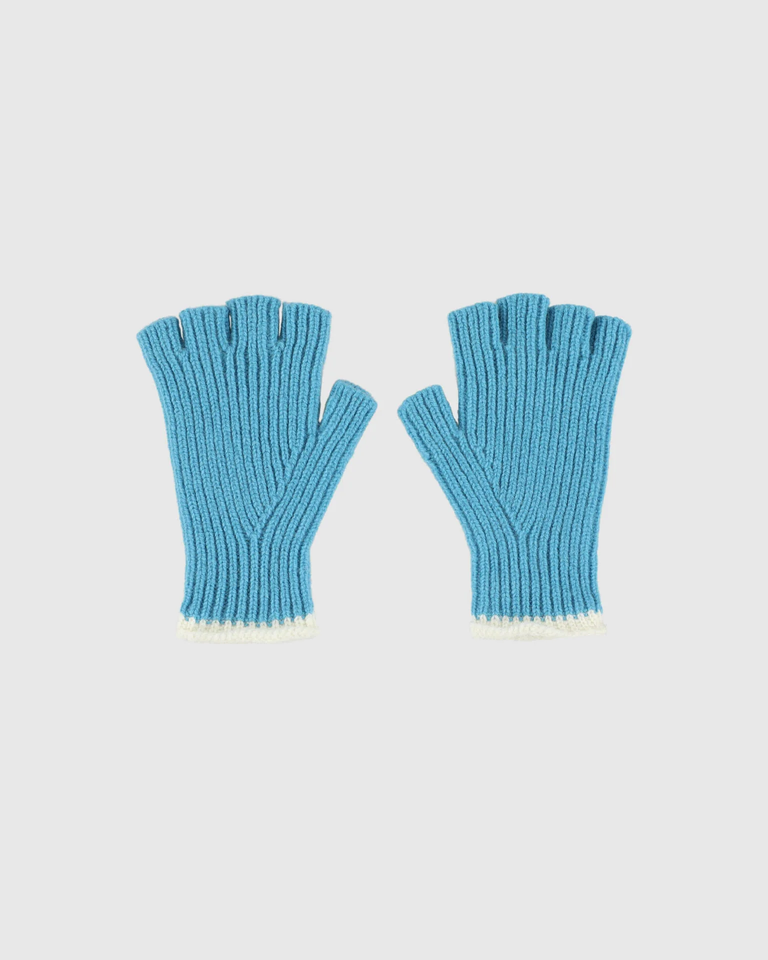 Lost My Fingers Ribbed Gloves - Aquamarine
