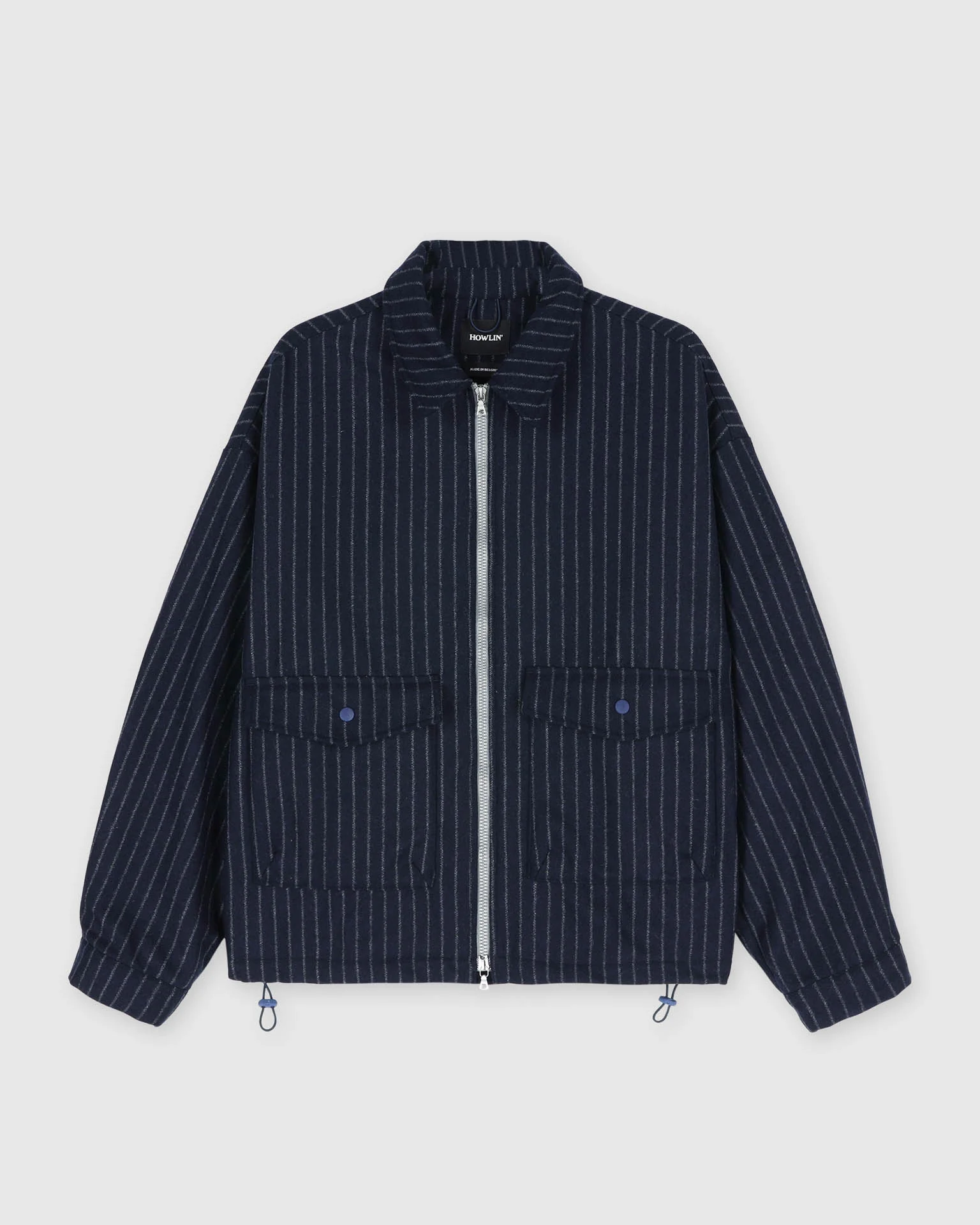 Boxy Swing Jacket - Wool - Striped