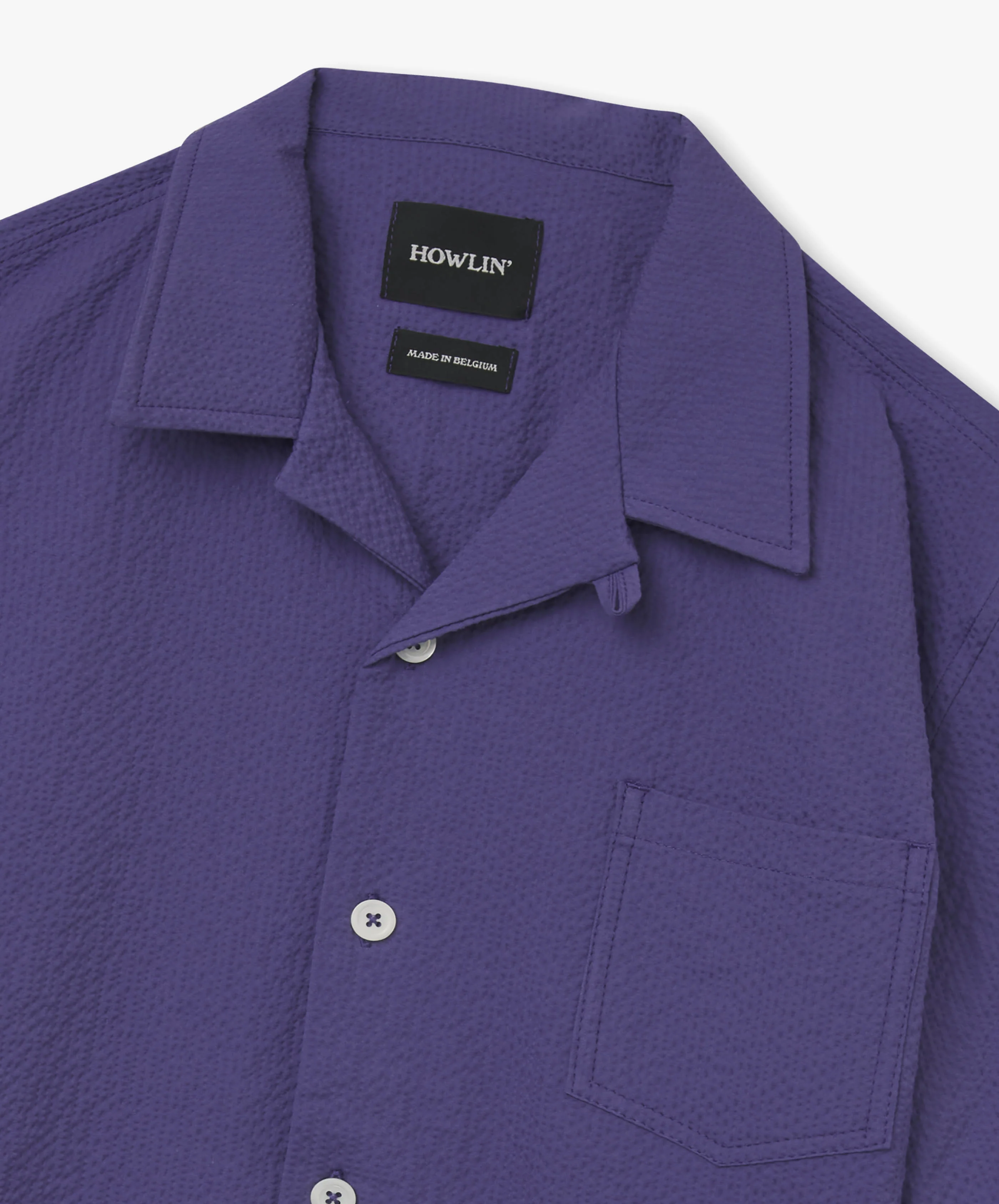 Cocktail Shirt - Purple Seersucker