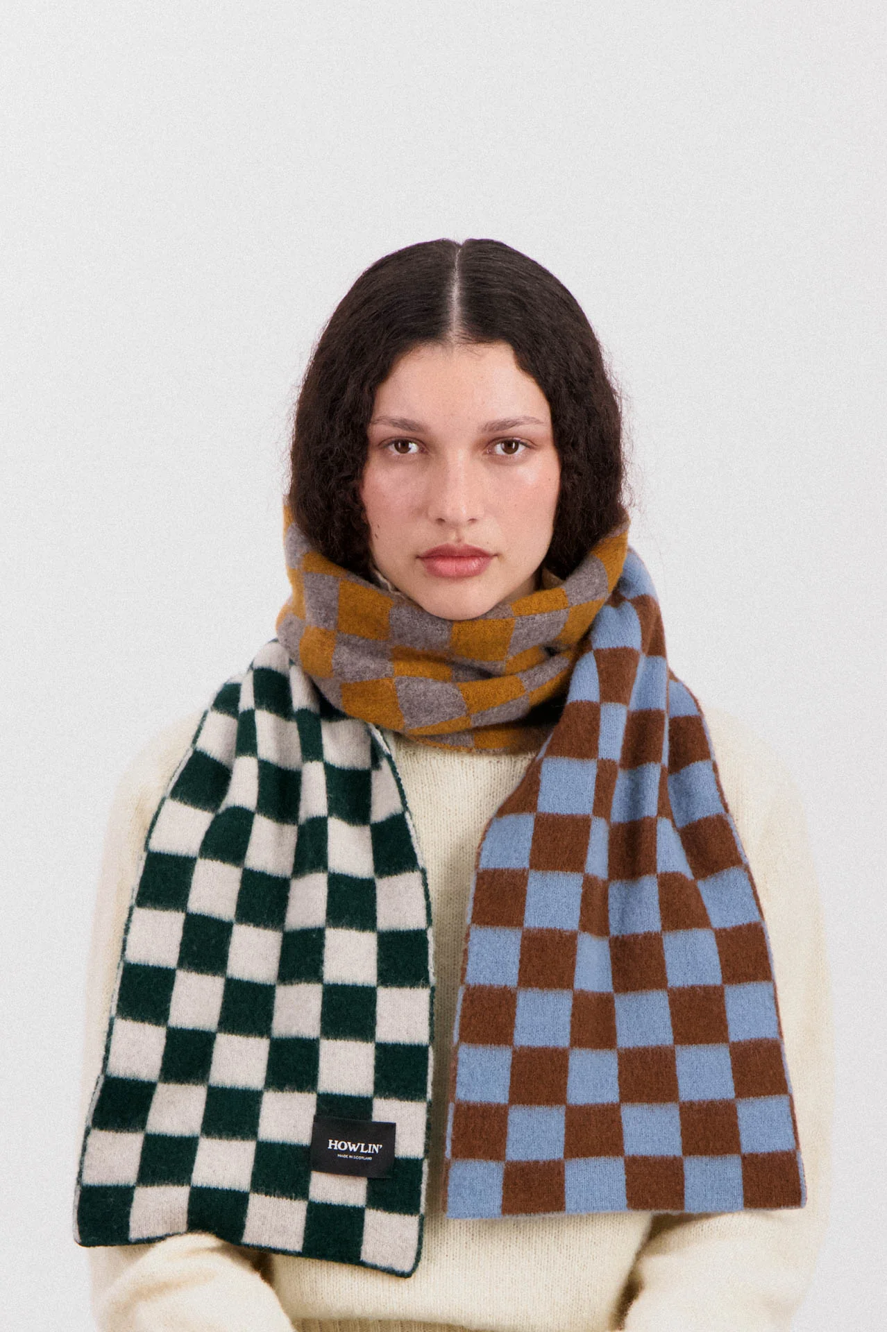Cosmic Checkerboard Scarf - Dreamy