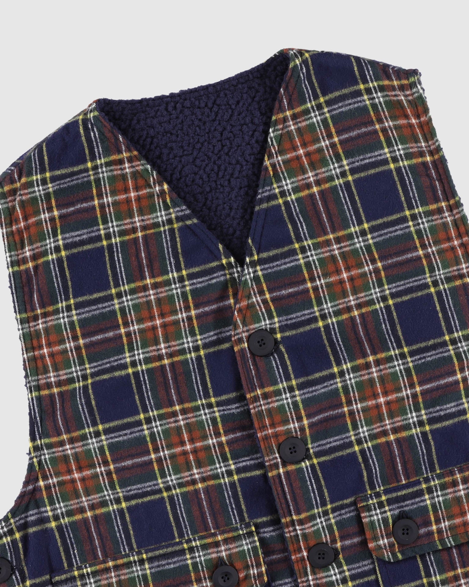 Cosmic Vest - Tartan - Navy