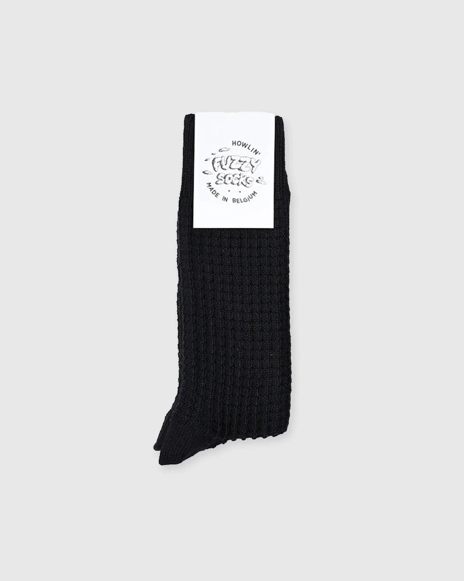 Fuzzy Waffle Socks - Black
