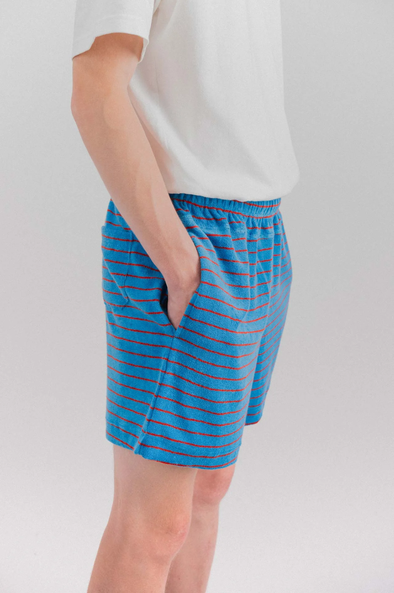 Towel Shorts - Striped - Liquid
