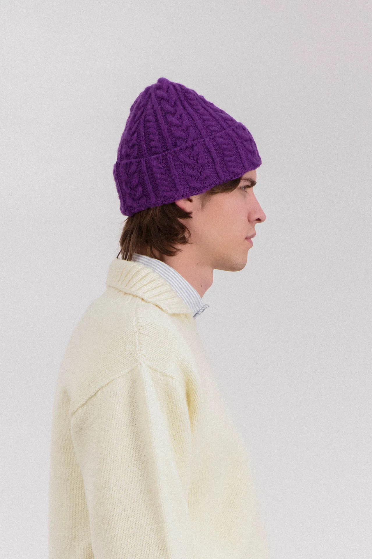 Cable Festival Hat - Violet Dream